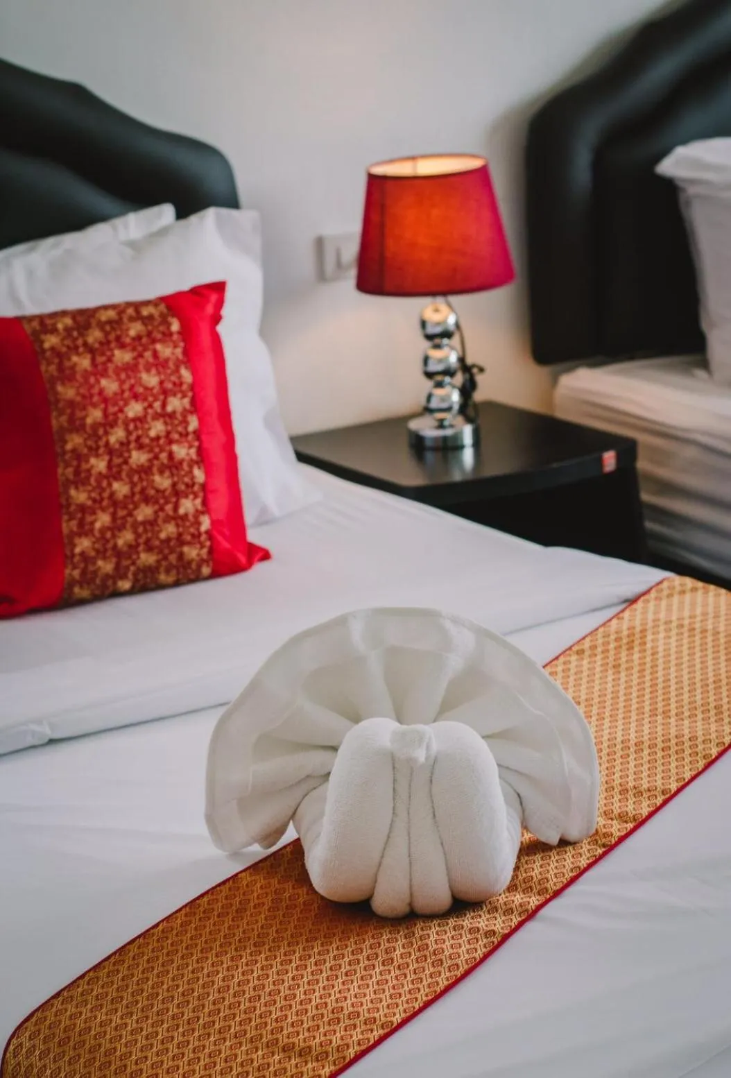 Bed in TH beach hotel