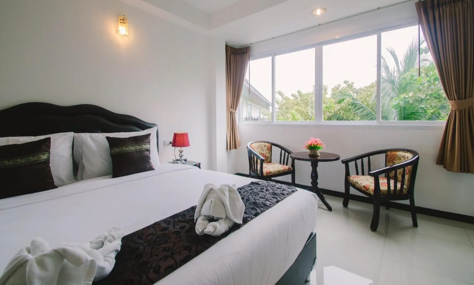 Bed in TH beach hotel