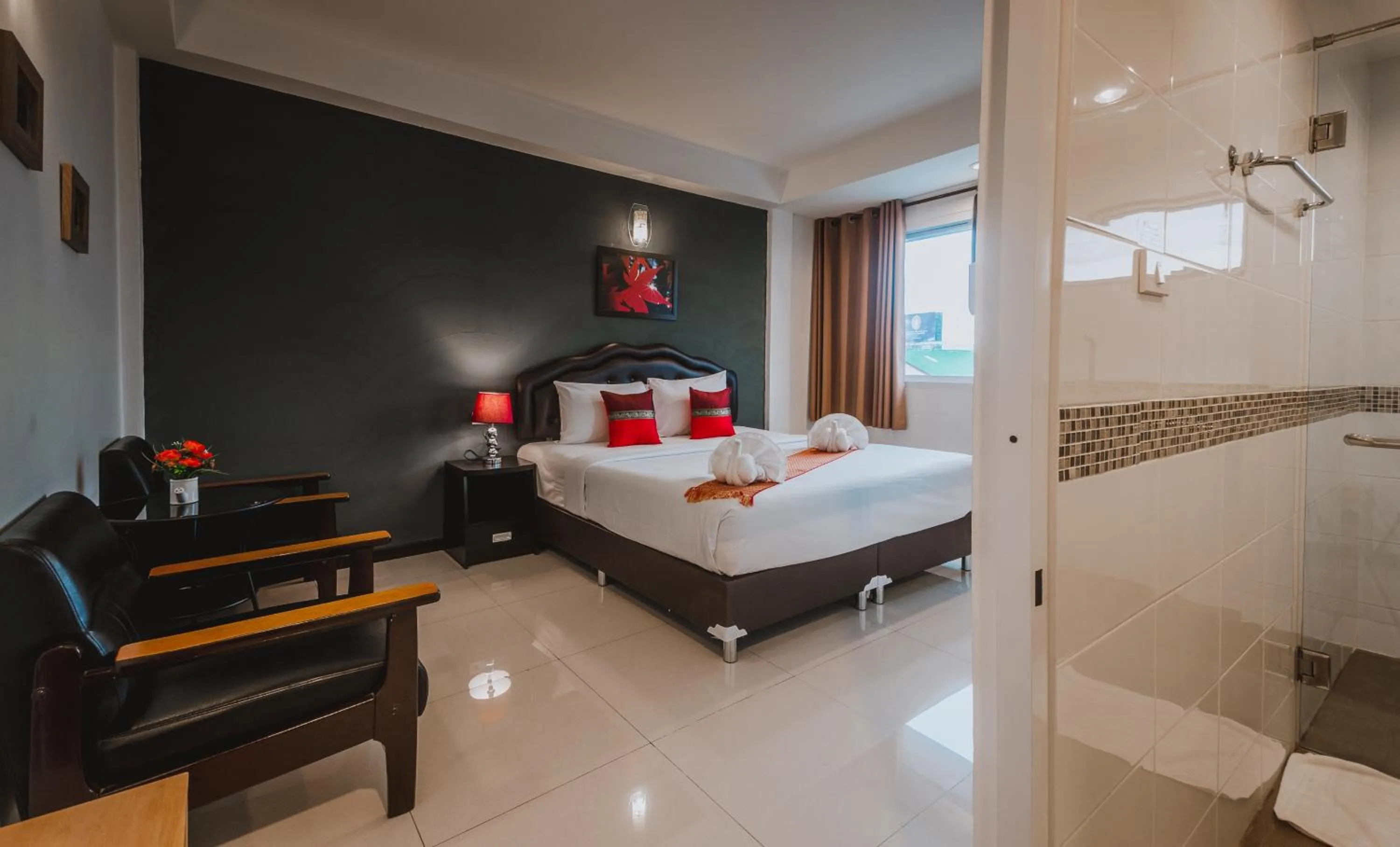 Bed in TH beach hotel