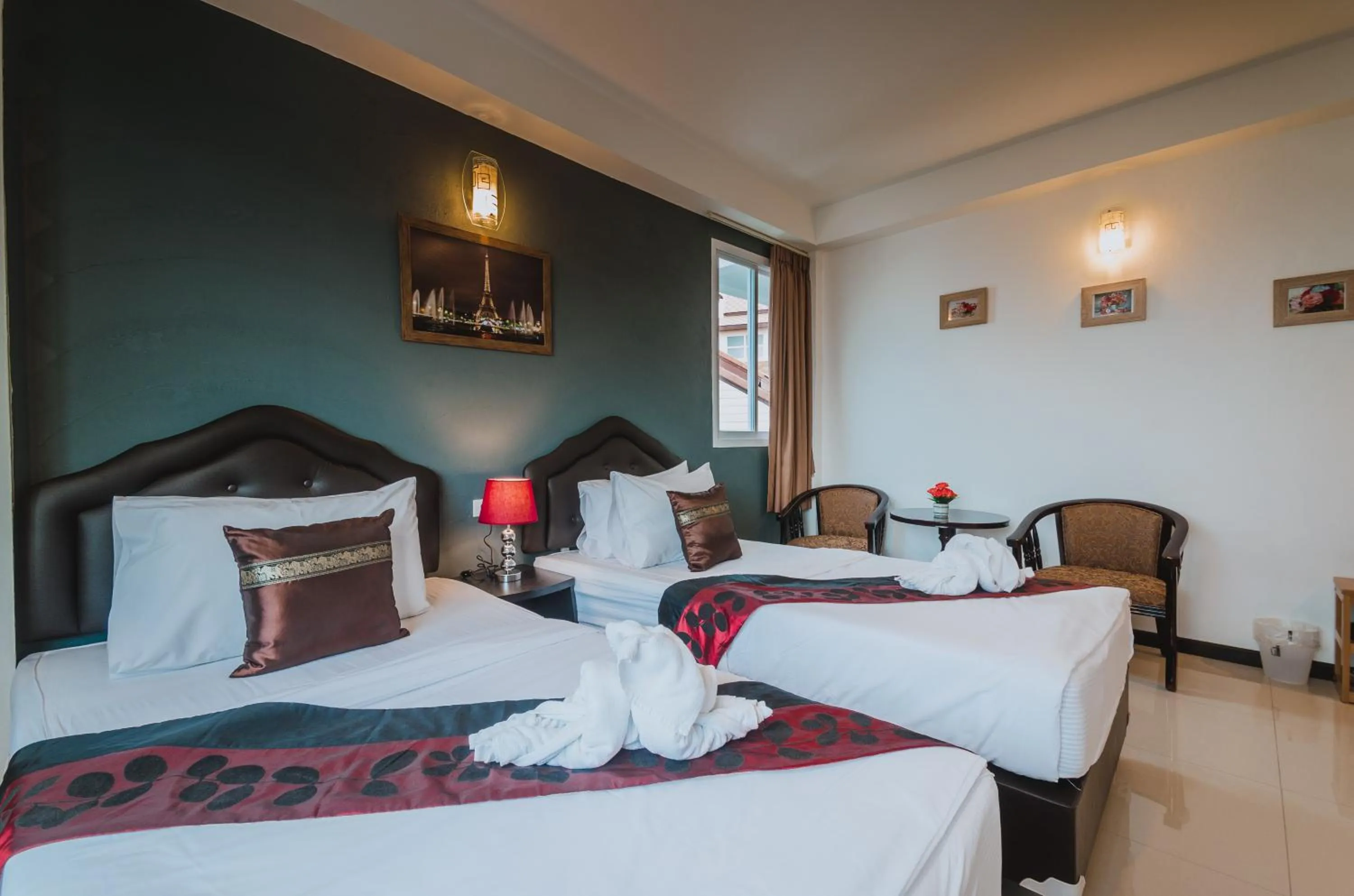 Bed in TH beach hotel