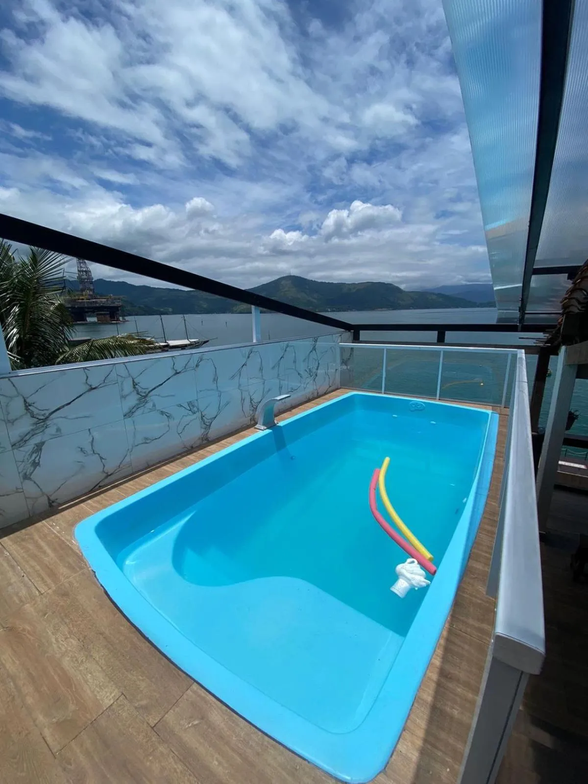 Pool view in Pousada toca do cambu