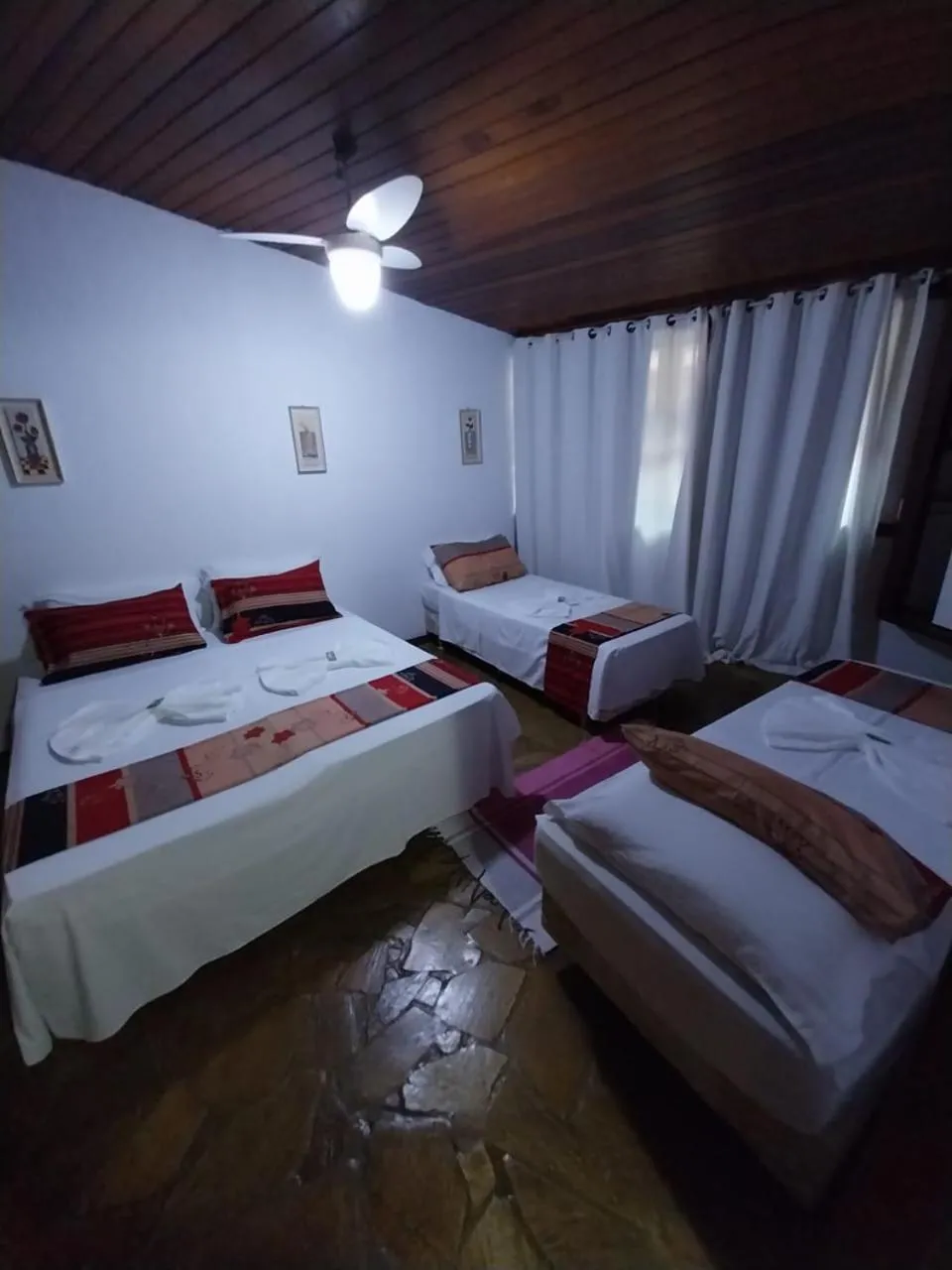 Bed in Pousada toca do cambu