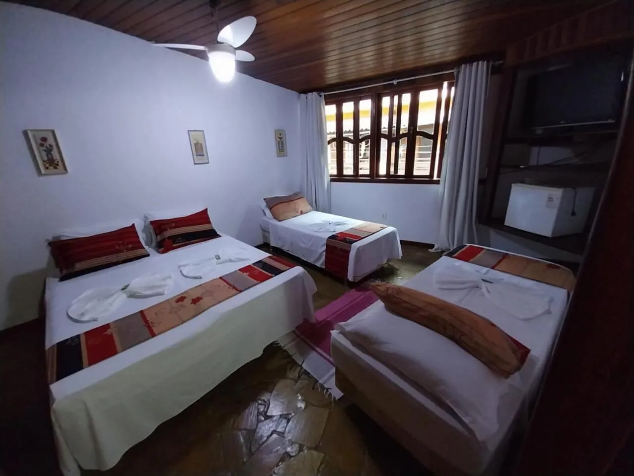 Bed in Pousada toca do cambu