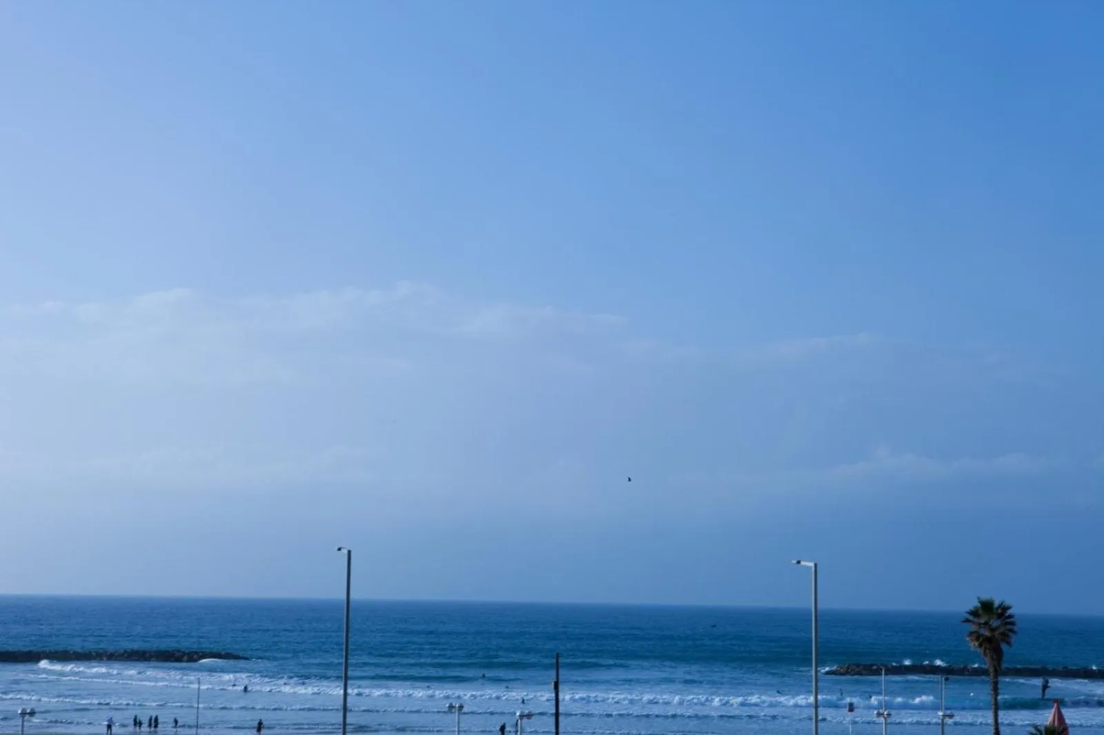 Beach in Blue Sea Marble