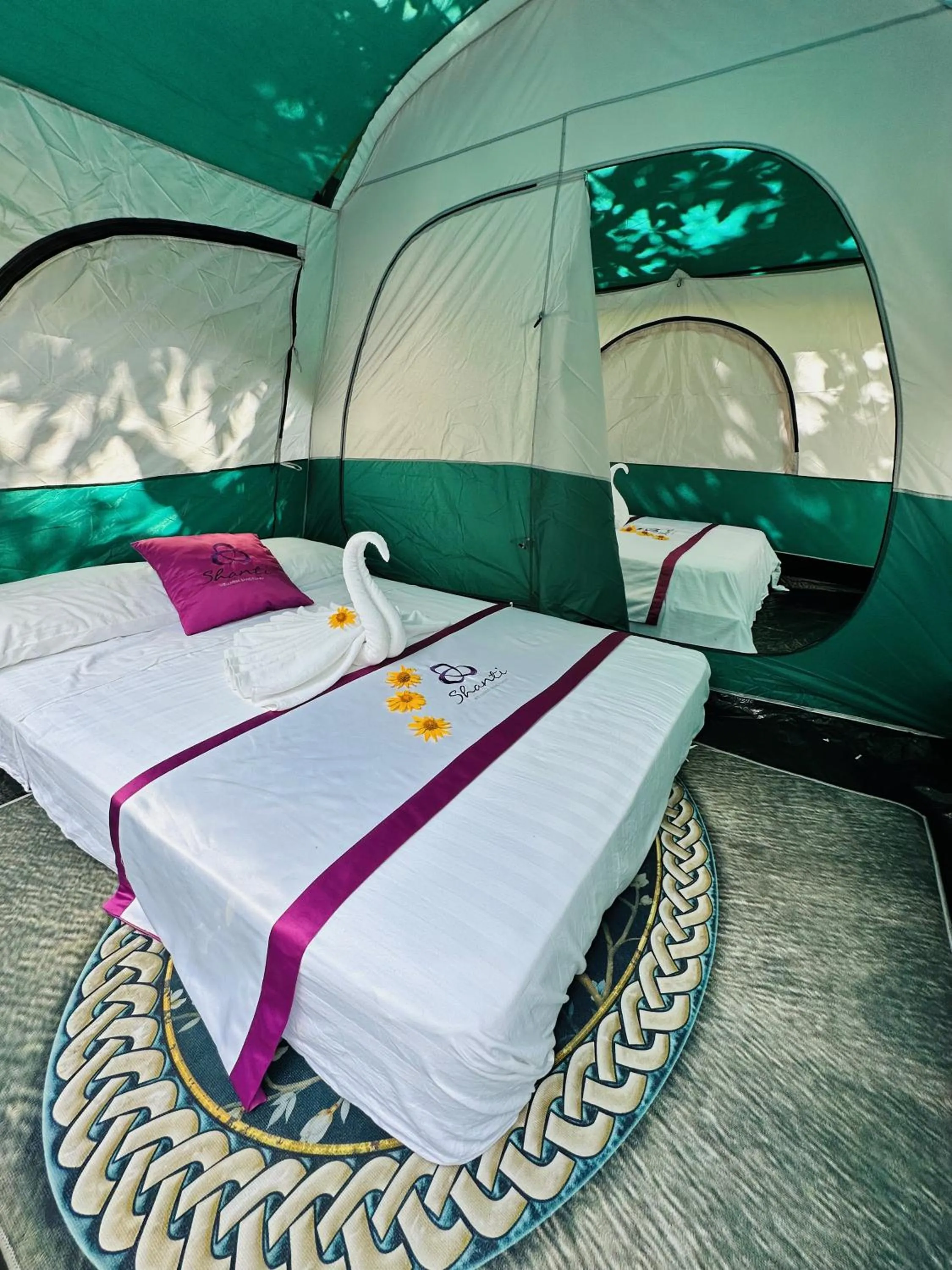 Bed in Shanti Wellness Sanctuary