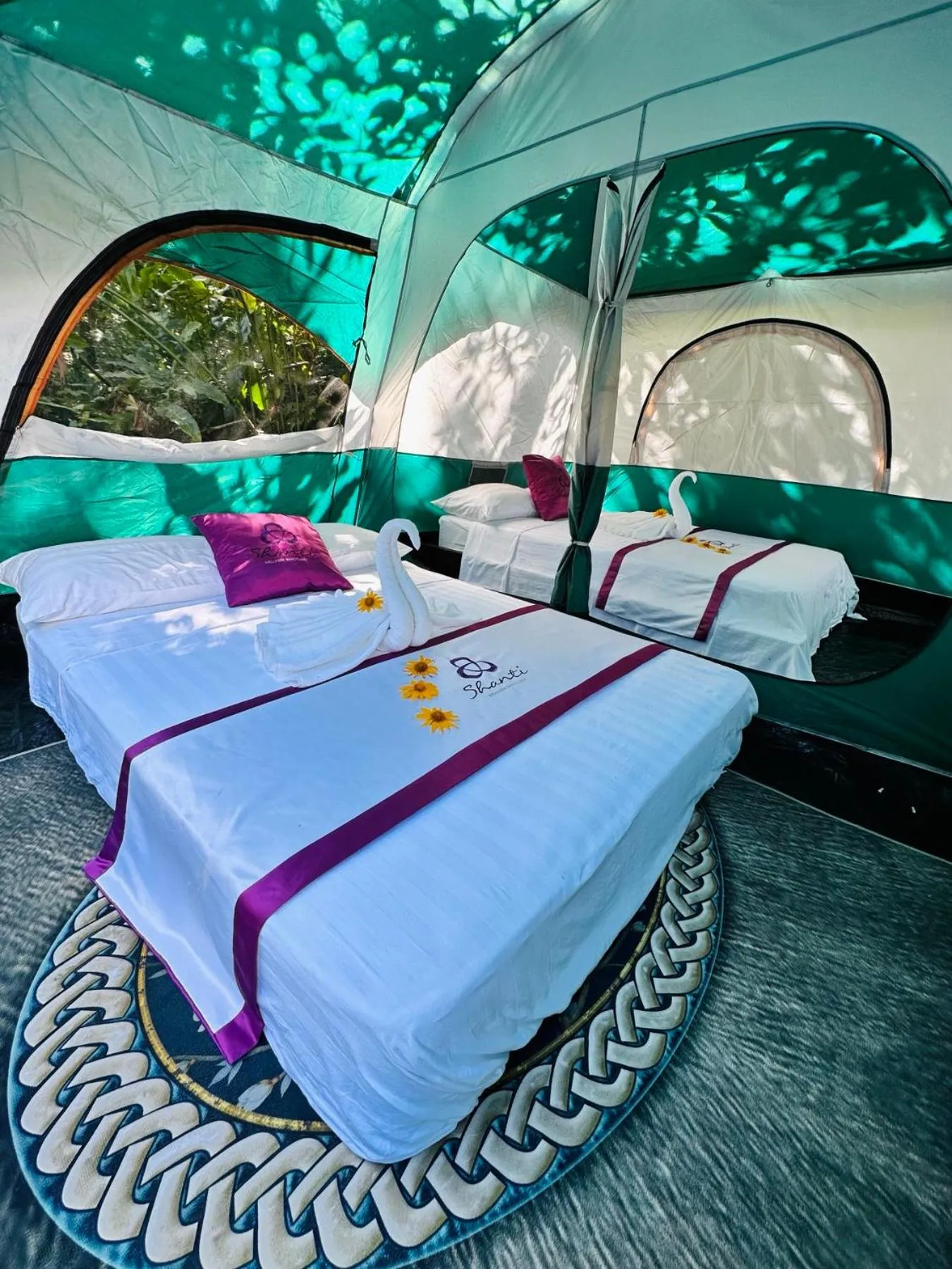 Bed in Shanti Wellness Sanctuary