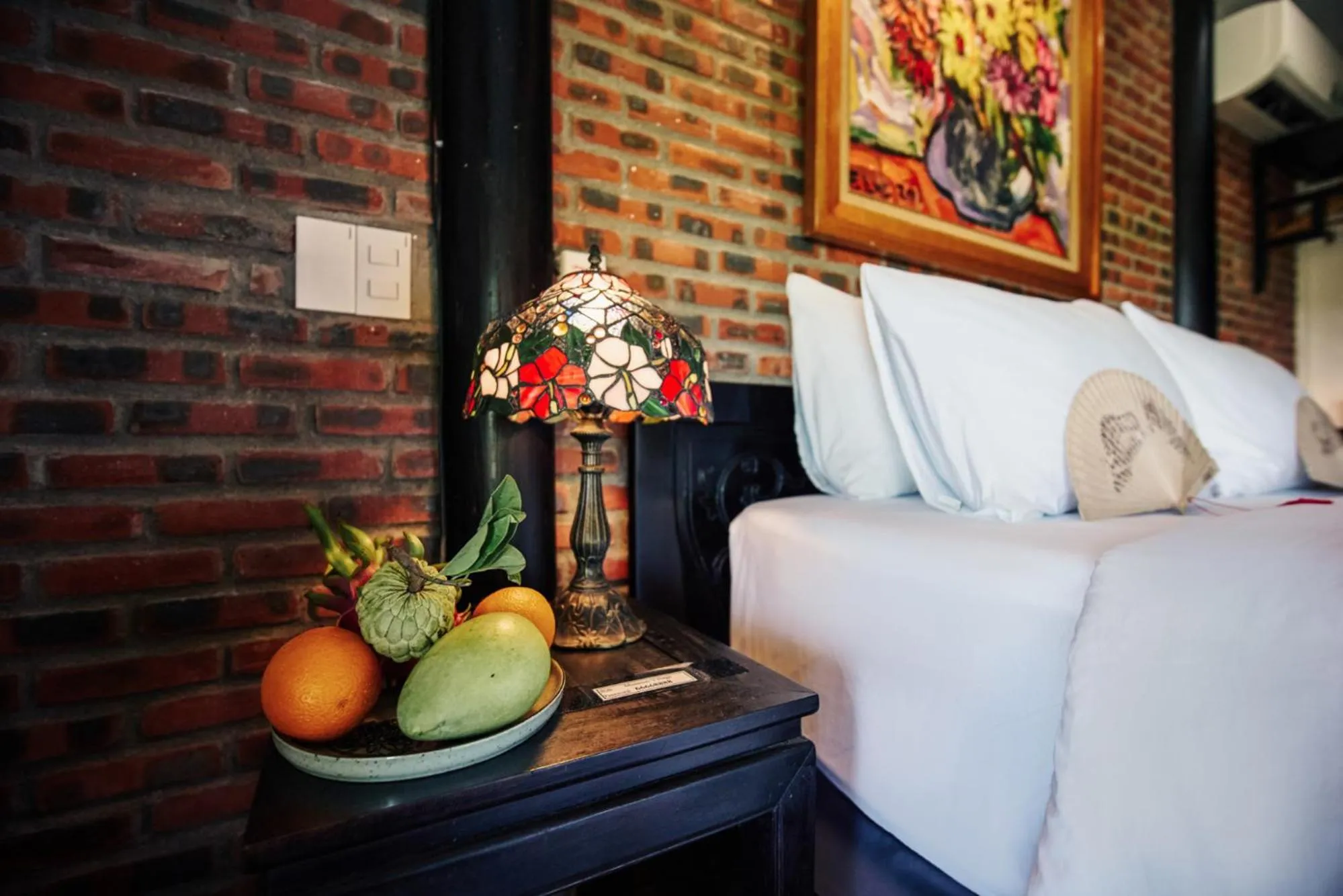 Decorative detail, Bed in Art Museum Villa Hoi An