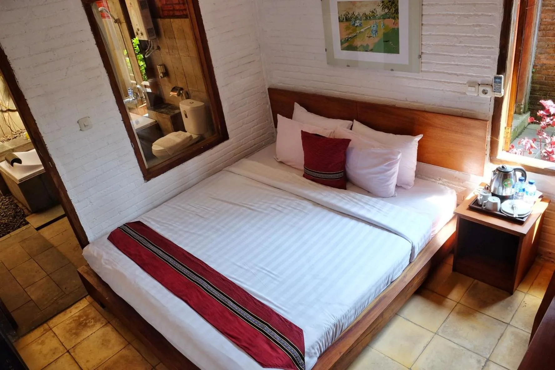 Bed in Cempaka Borobudur Guest House