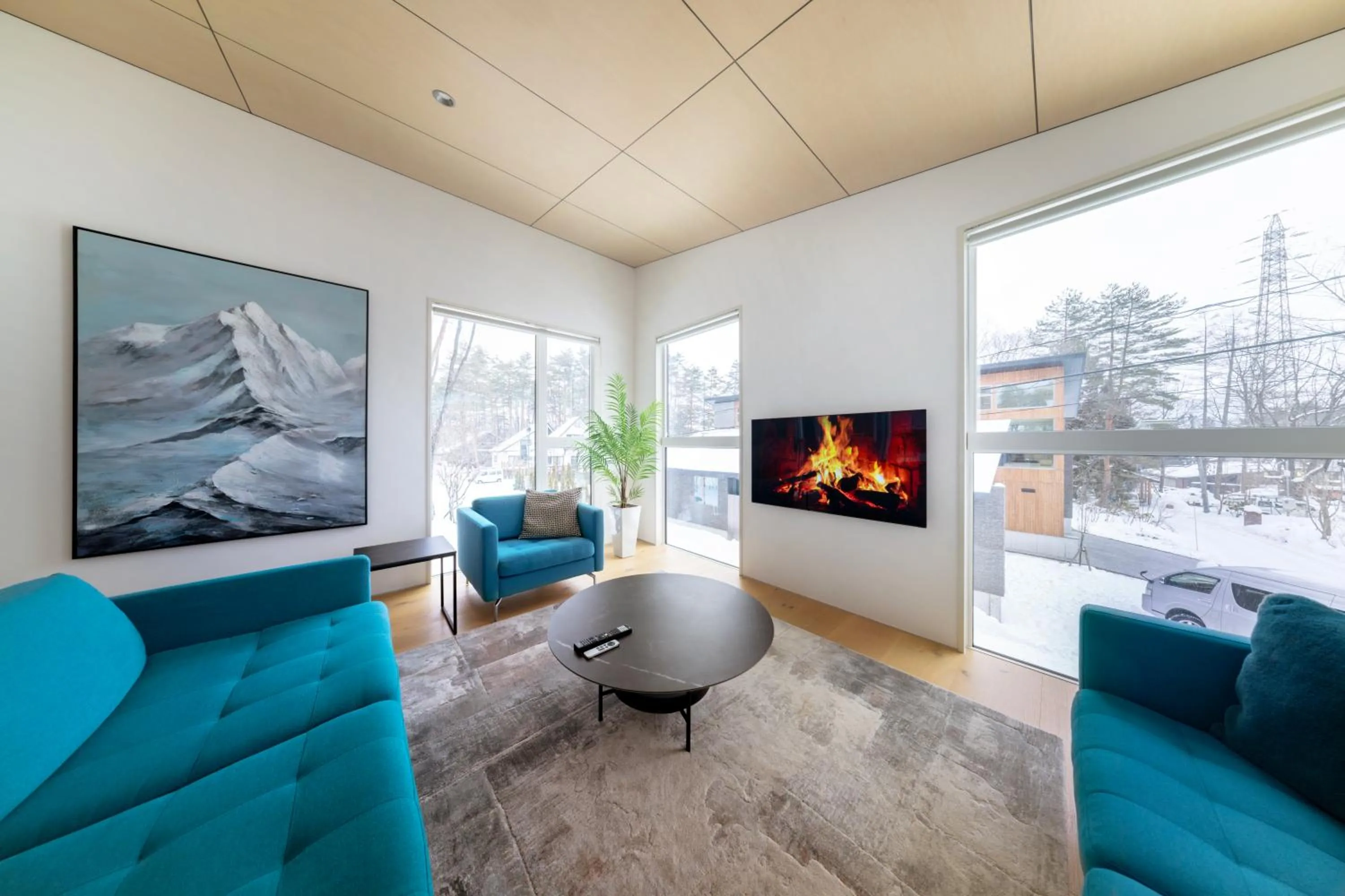 TV and multimedia in Blue River Chalets by The Hakuba Collection