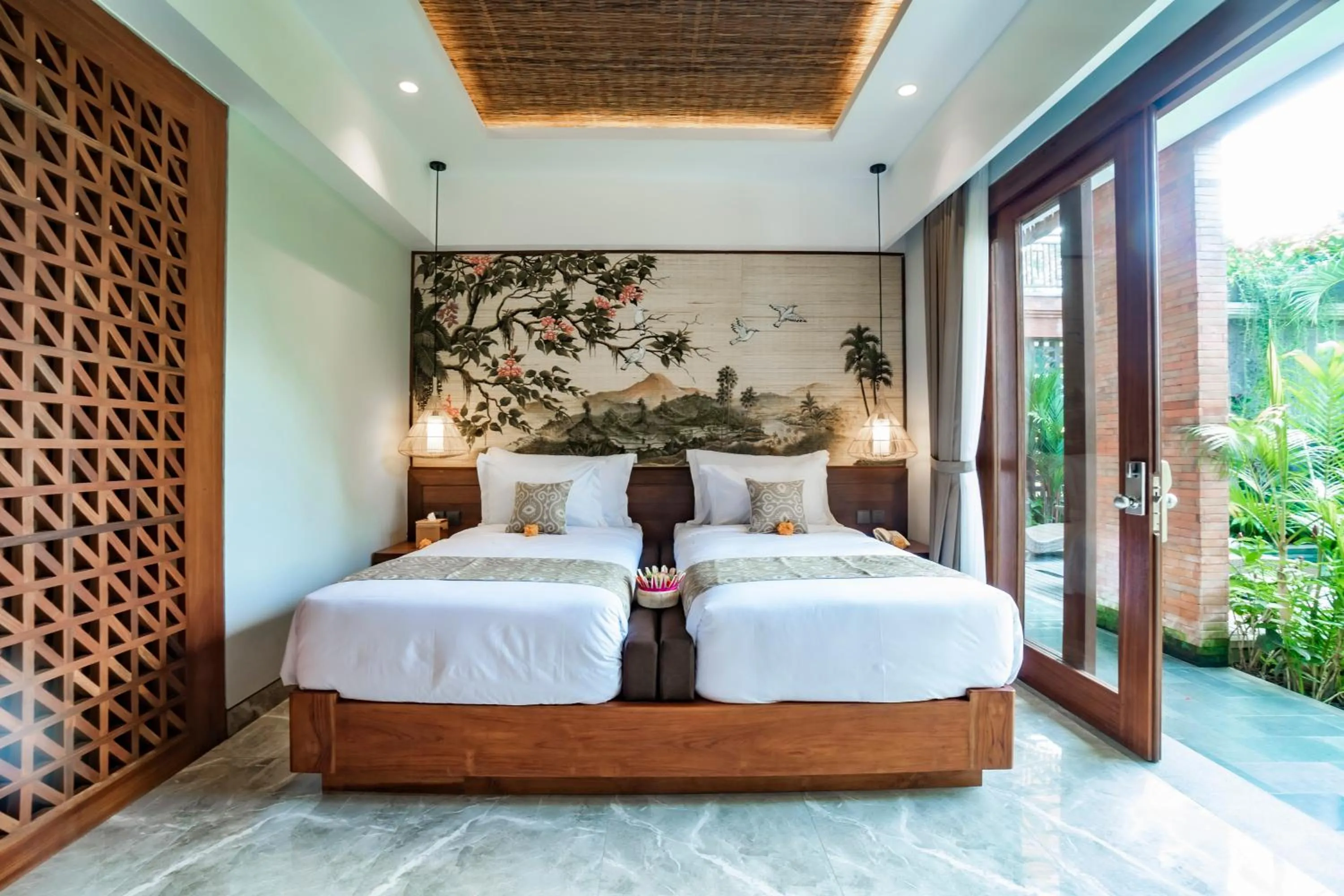 Bed in Uma Shanti Villa by Mahaputra