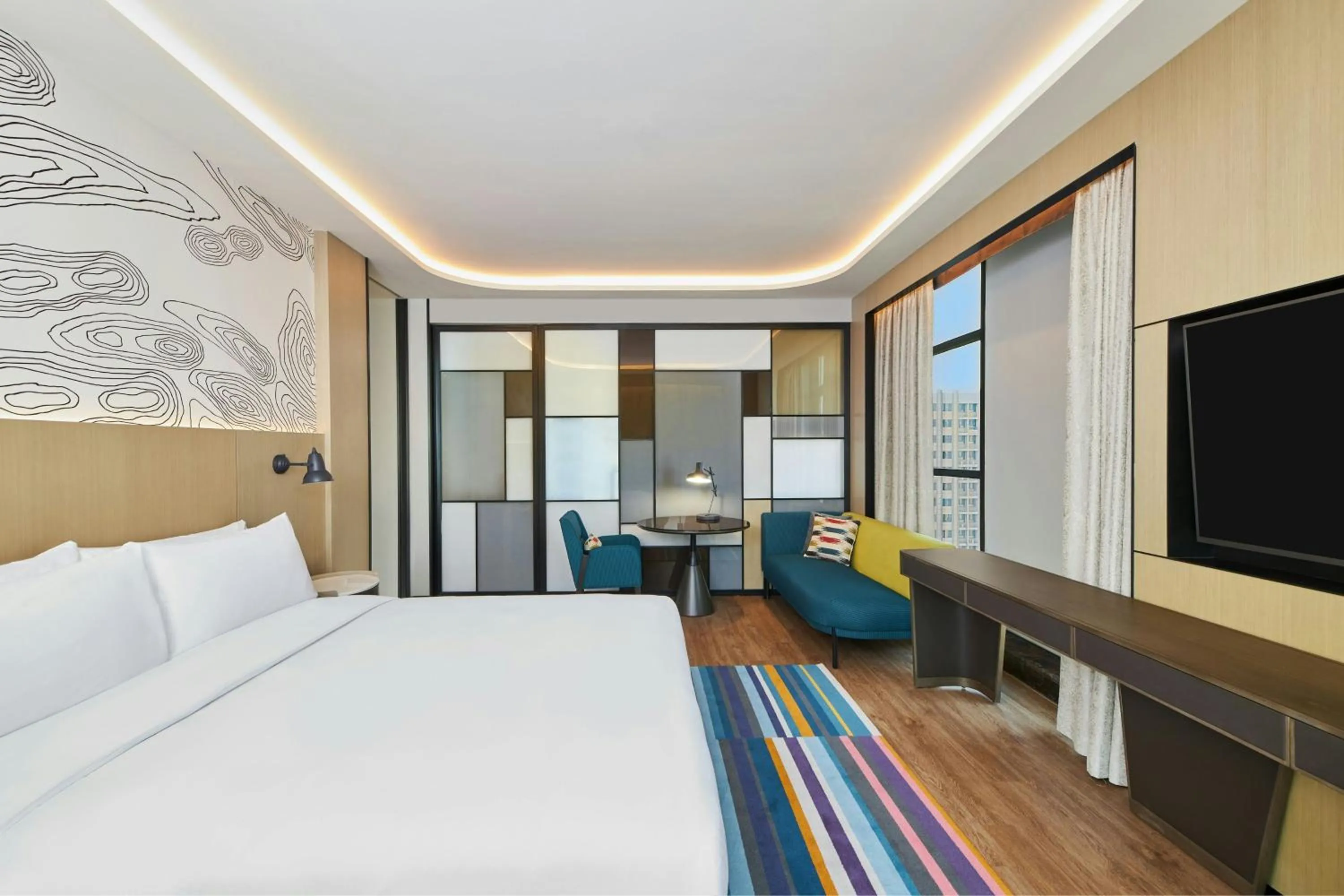 Bedroom, Bed in Aloft Shijiazhuang