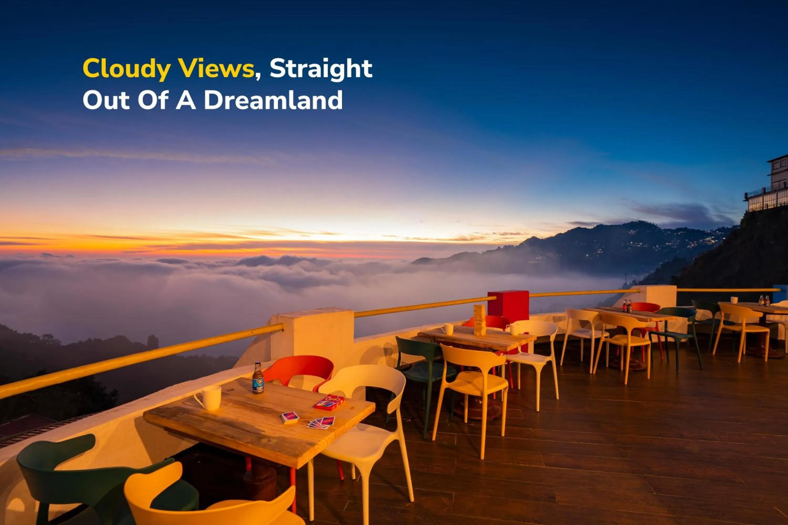 Seating area in goSTOPS Mussoorie, Picture Palace