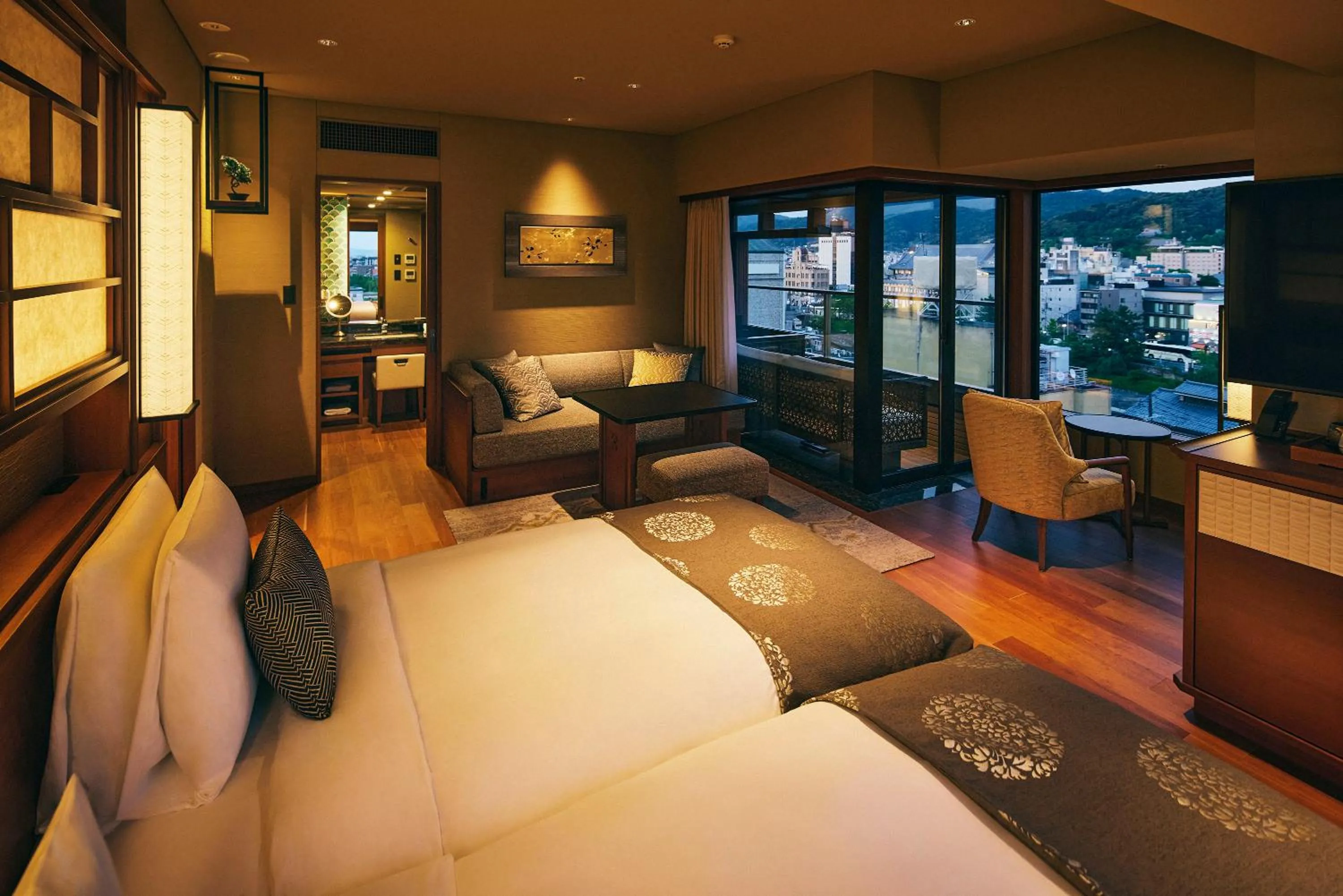 Bed in Sora Niwa Terrace Kyoto Bettei