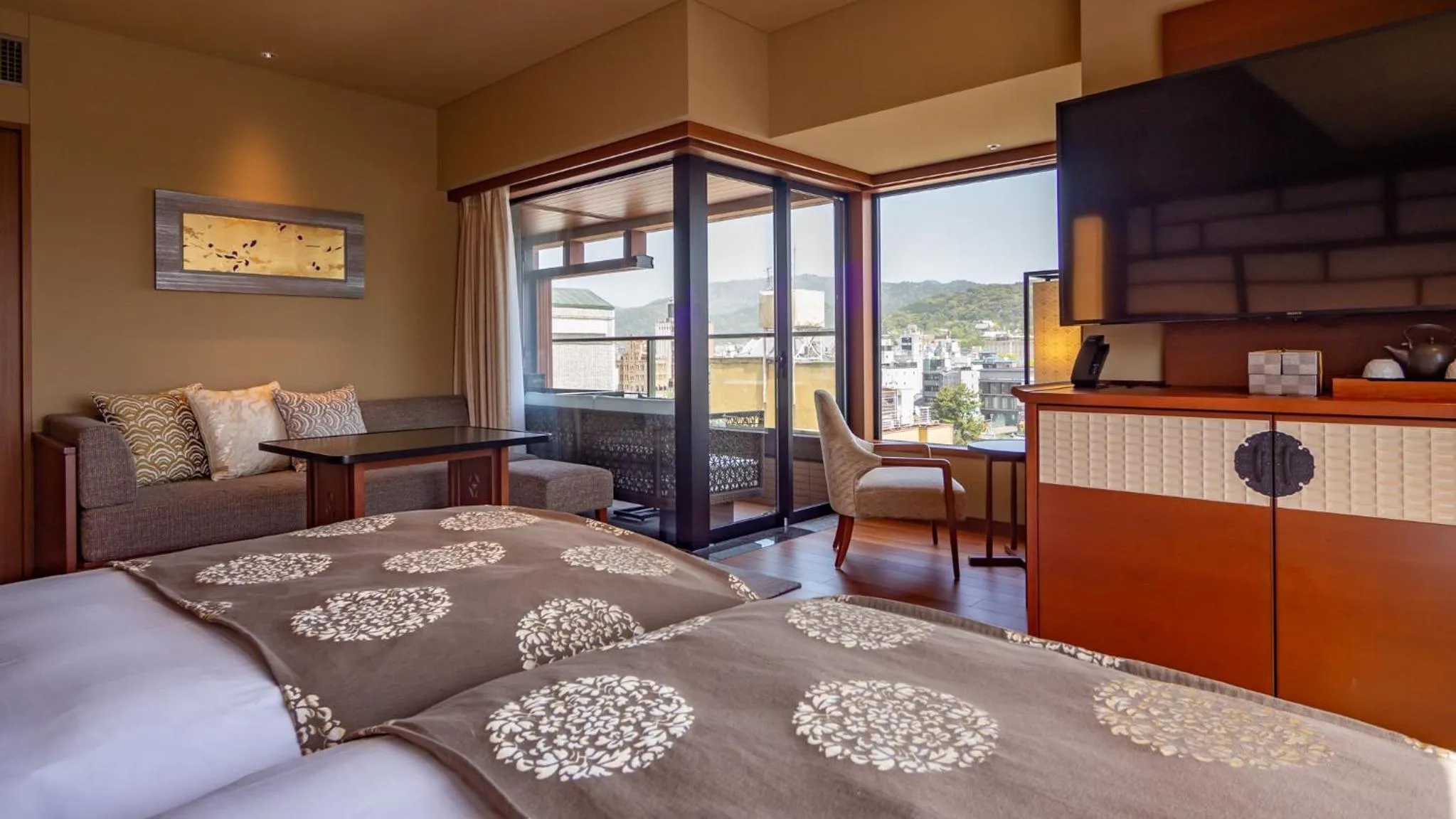 TV and multimedia, Bed in Sora Niwa Terrace Kyoto Bettei