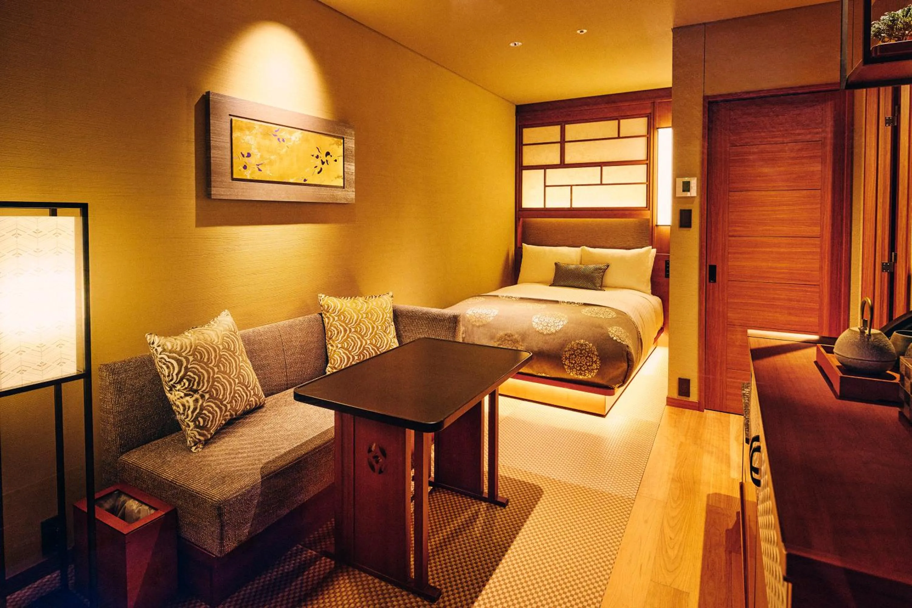 Photo of the whole room, Bed in Sora Niwa Terrace Kyoto Bettei