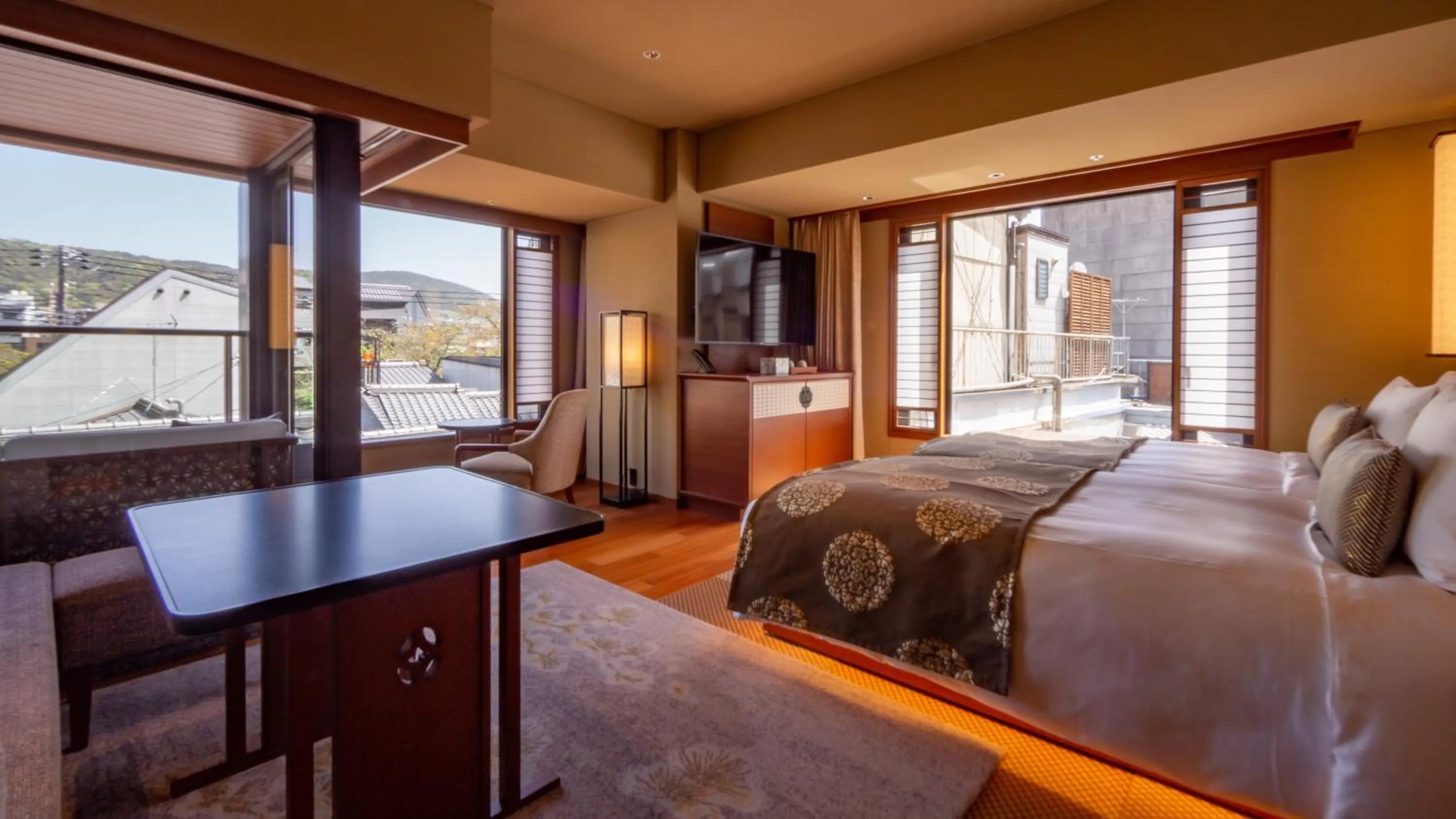 Mountain view, Bed in Sora Niwa Terrace Kyoto Bettei