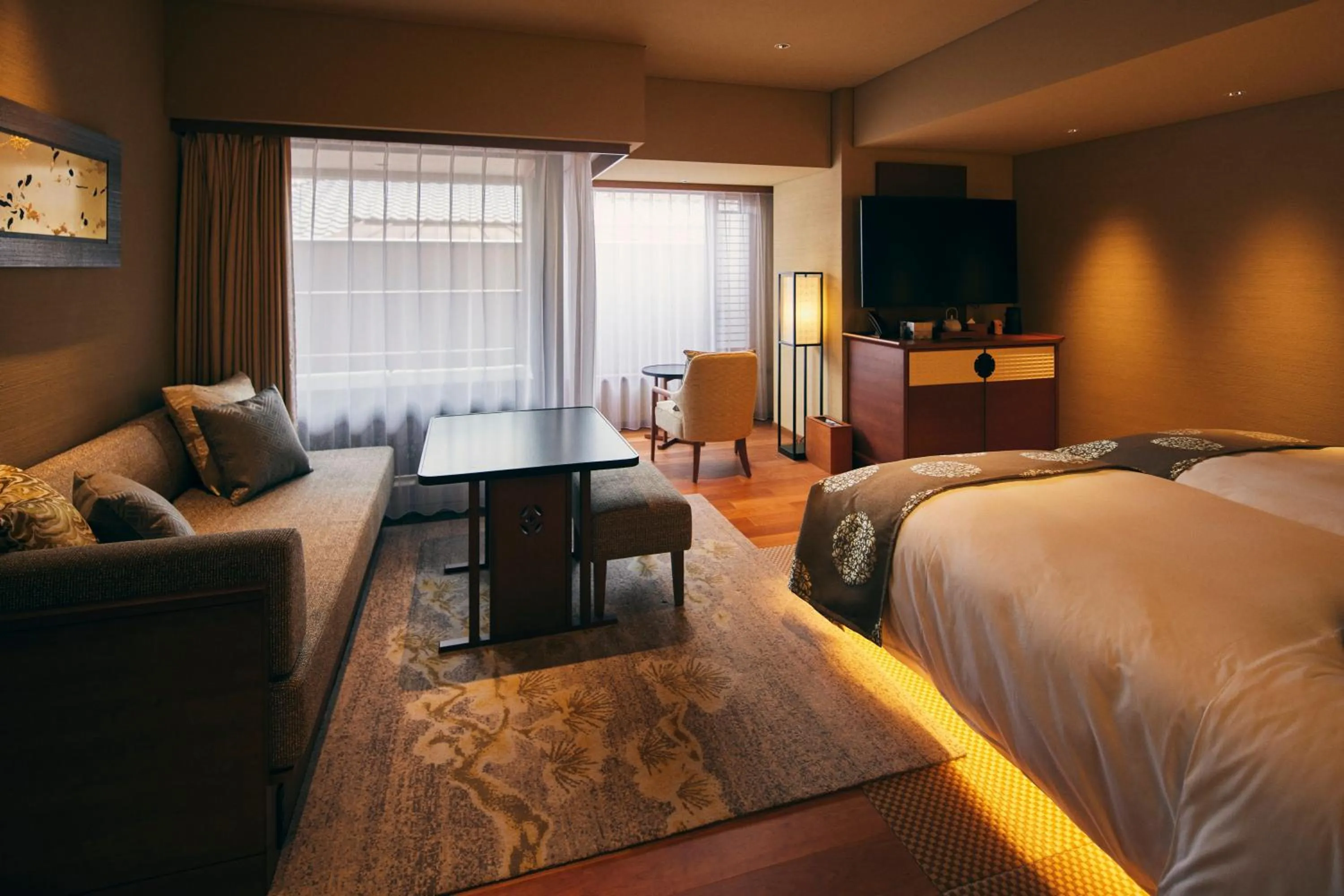 TV and multimedia, Bed in Sora Niwa Terrace Kyoto Bettei