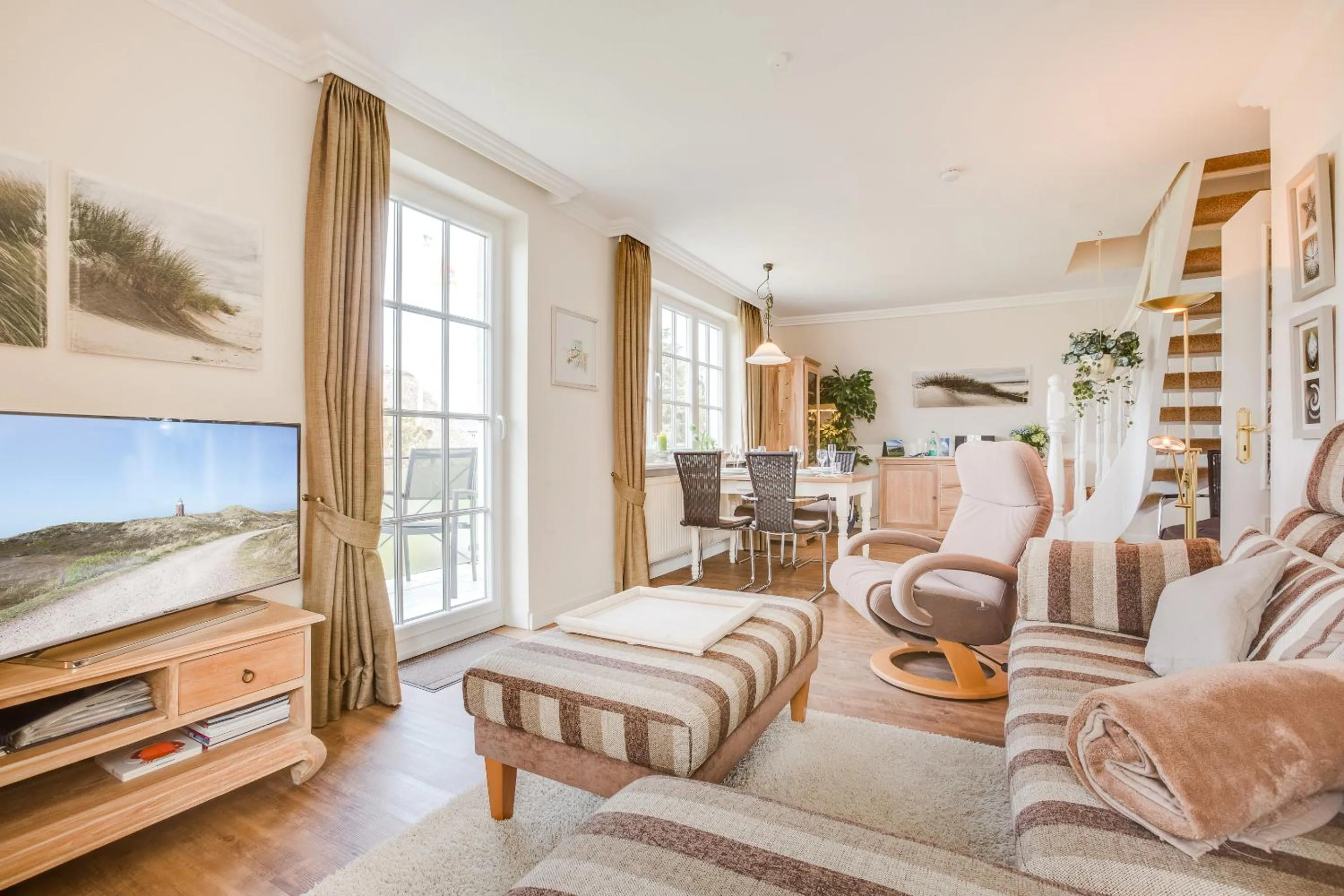Living room in Haus am Meer Strandmuschel