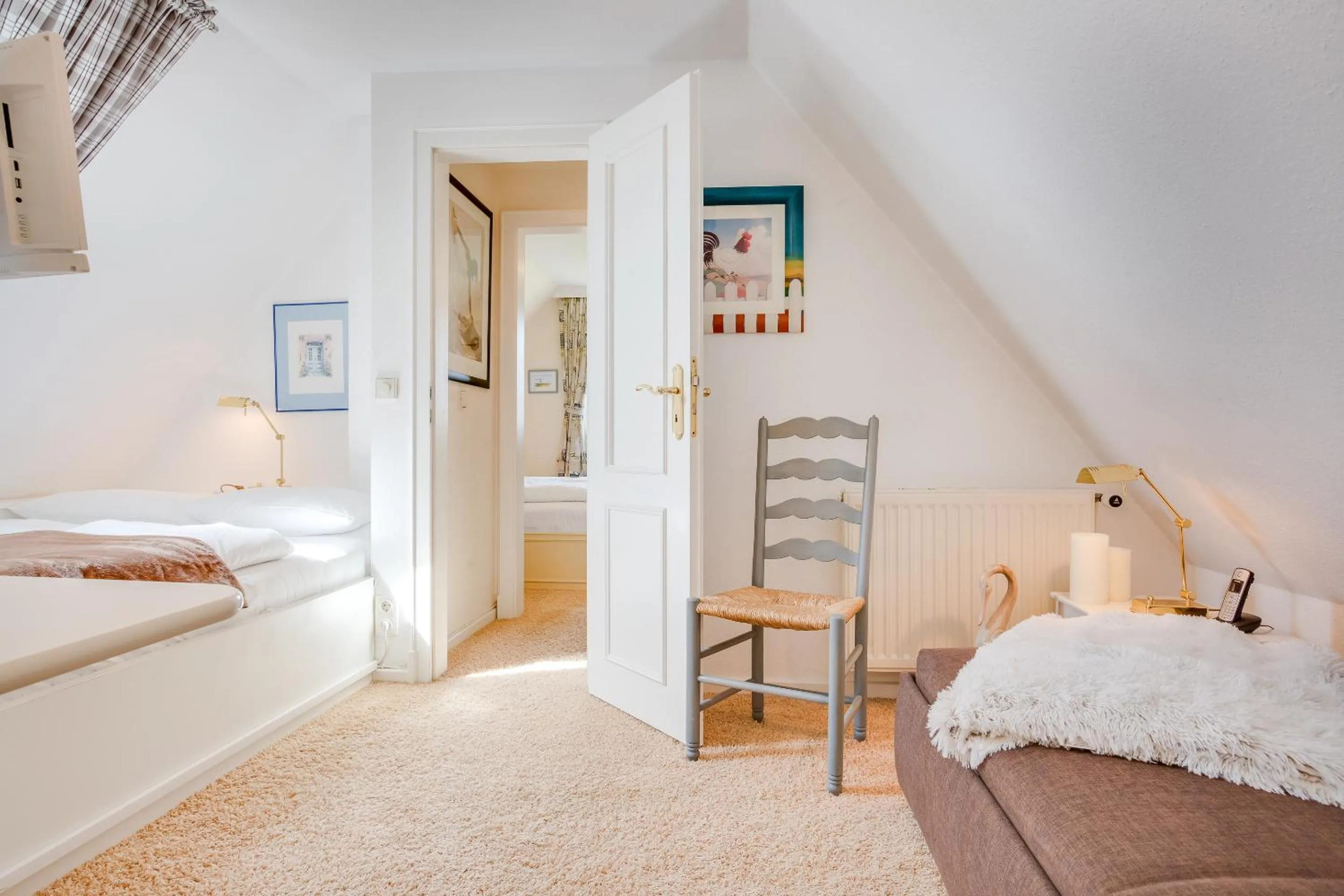 Bedroom, Bed in Haus am Meer Strandmuschel