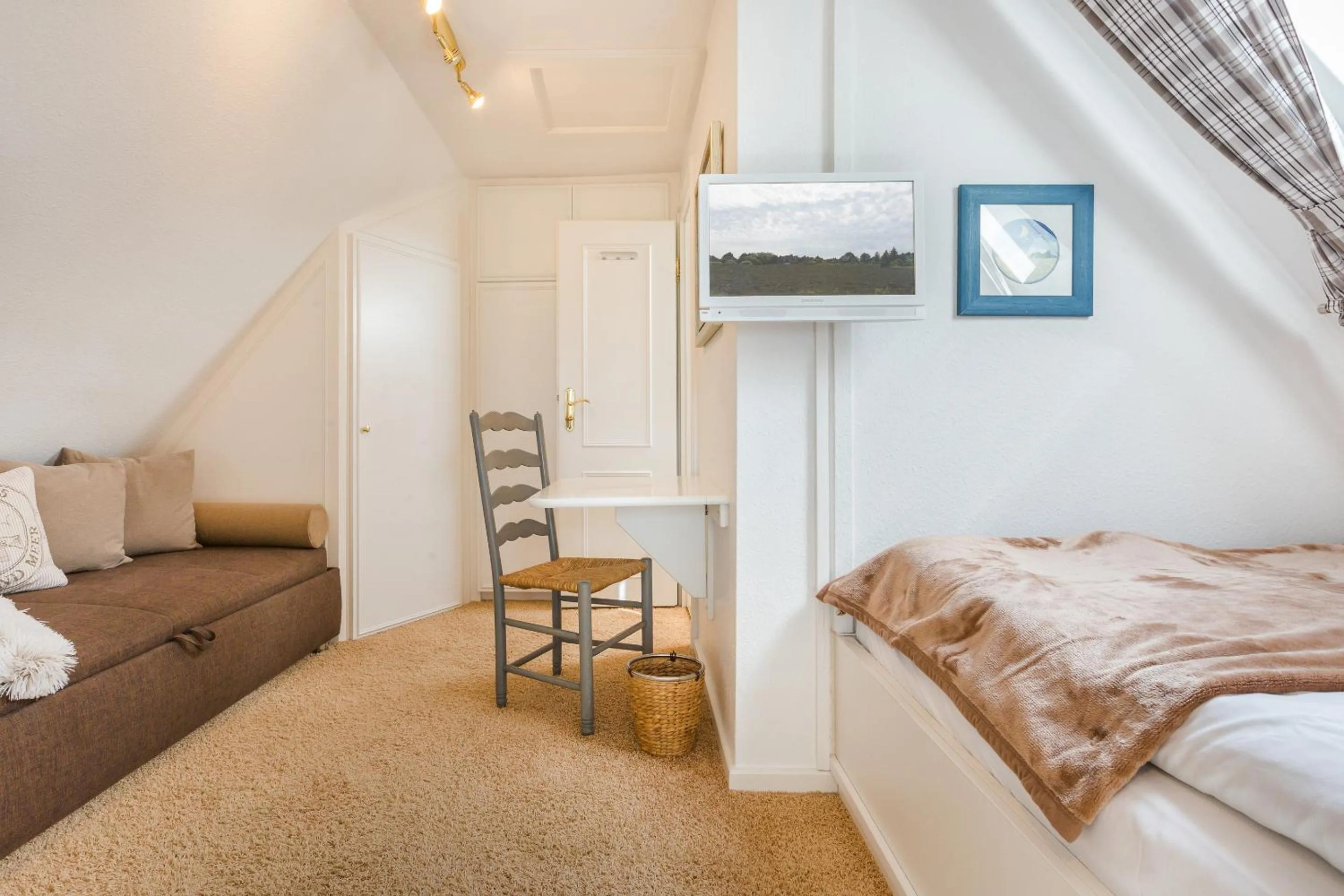 Bedroom, Bed in Haus am Meer Strandmuschel
