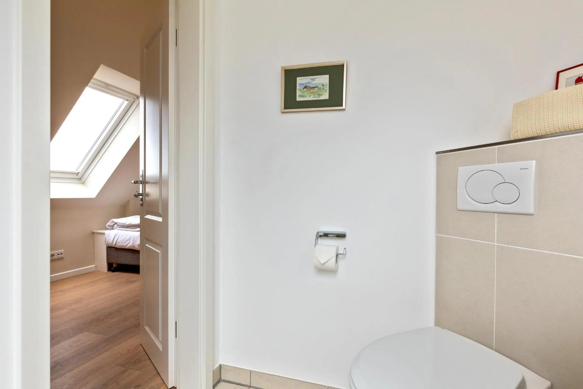 Bathroom, Bed in Herzstueck Whg 6