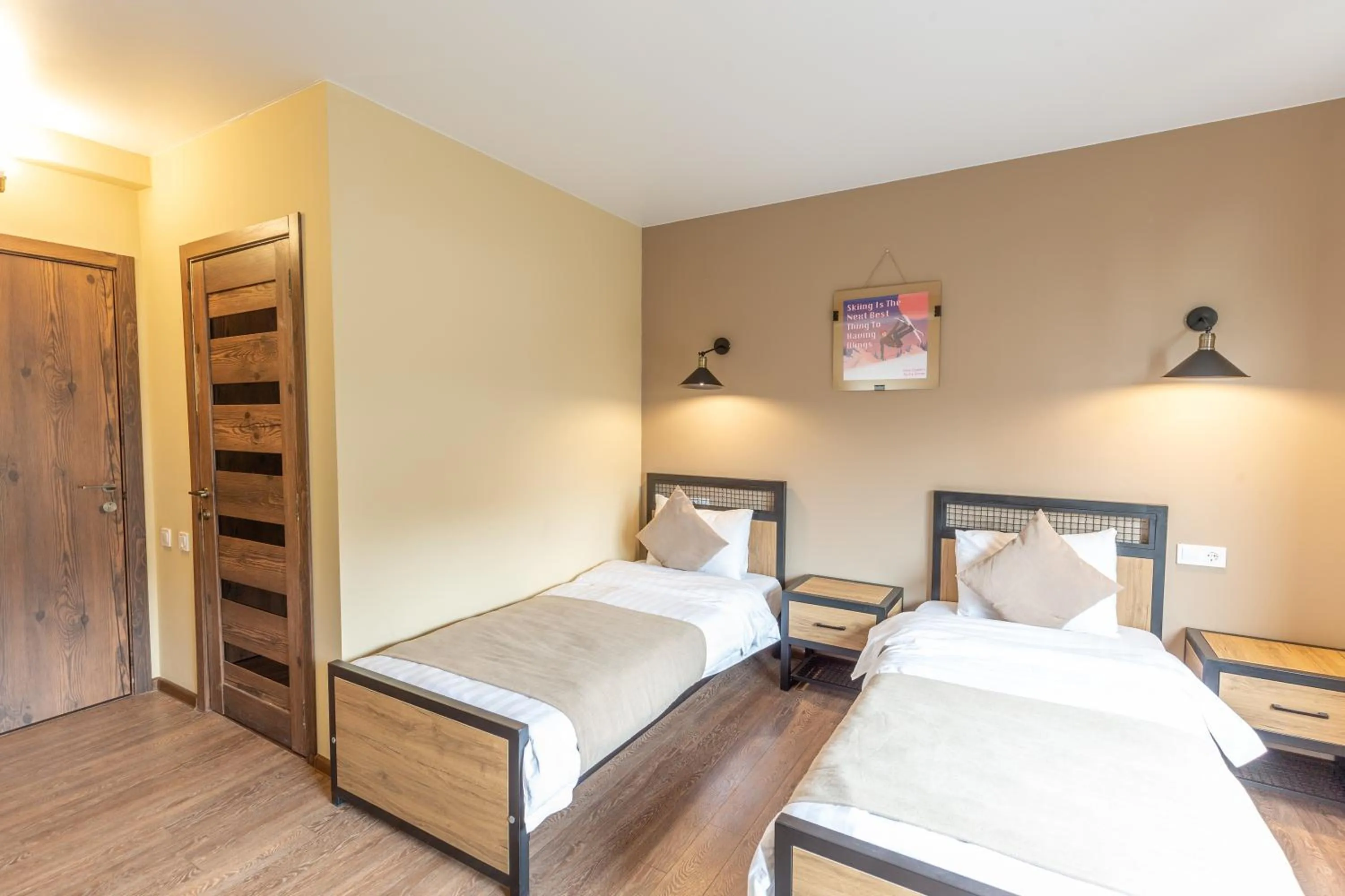 Bedroom, Bed in Pine Chalets by KA Group