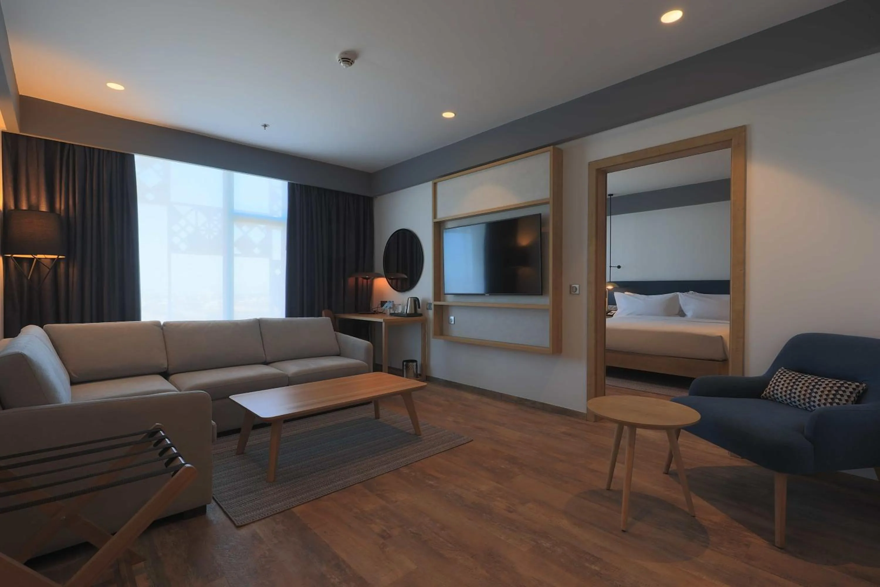 Seating area, Bed in Hilton Garden Inn Casablanca Sud