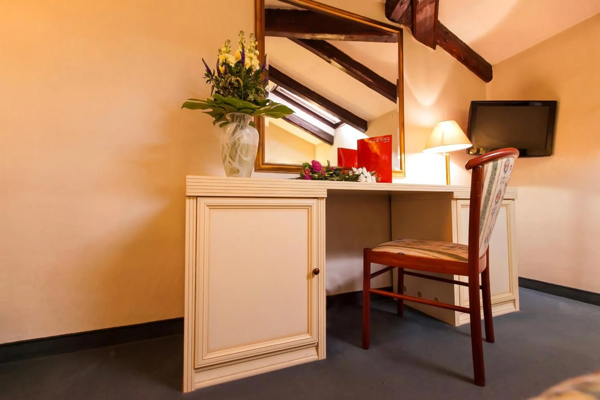 Decorative detail, TV/Entertainment Center in Hotel Kappa