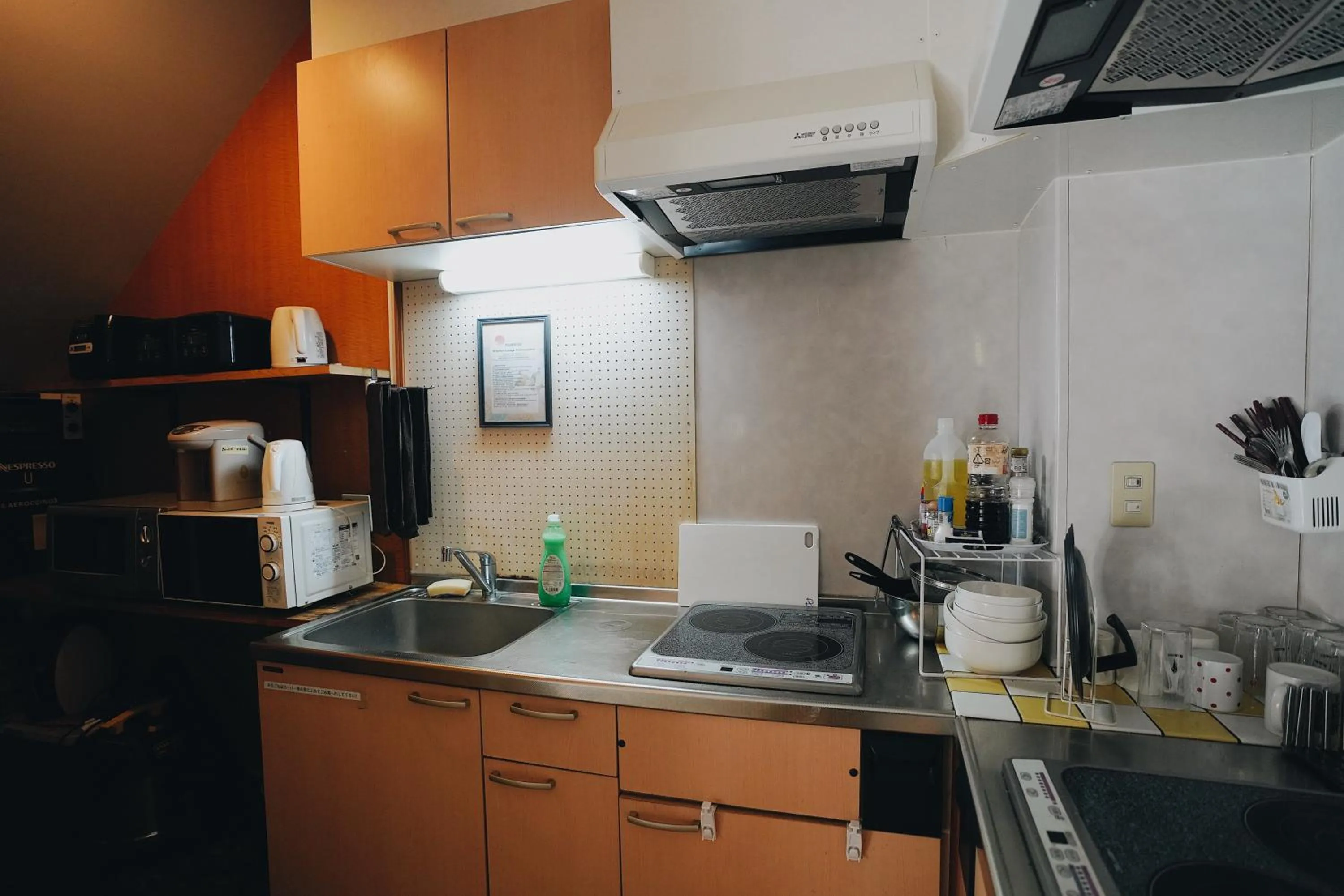 Kitchen or kitchenette in E JOY INN-West Shinjuku Branch