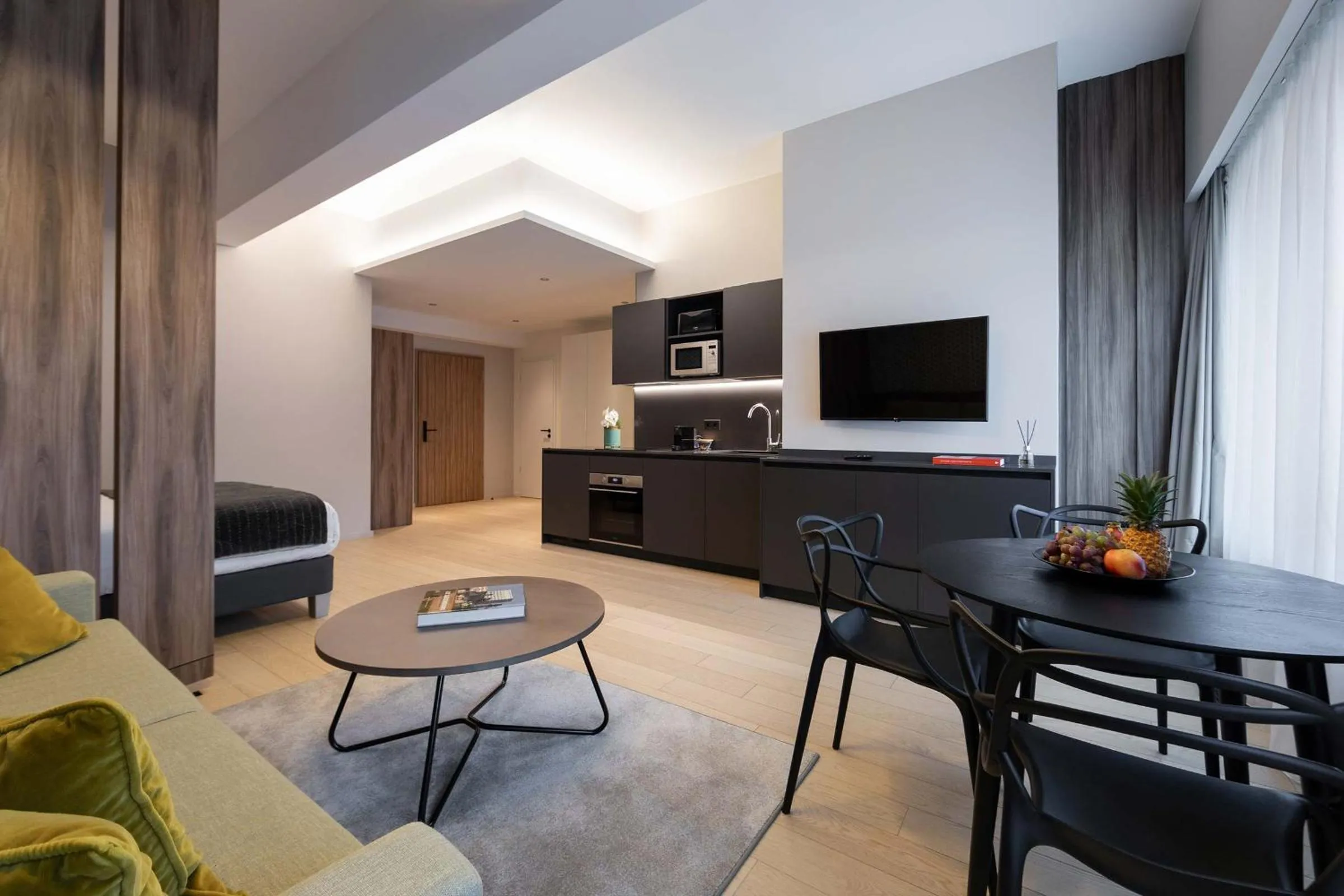 Kitchen or kitchenette in The Central Kirchberg - Smart ApartHotel