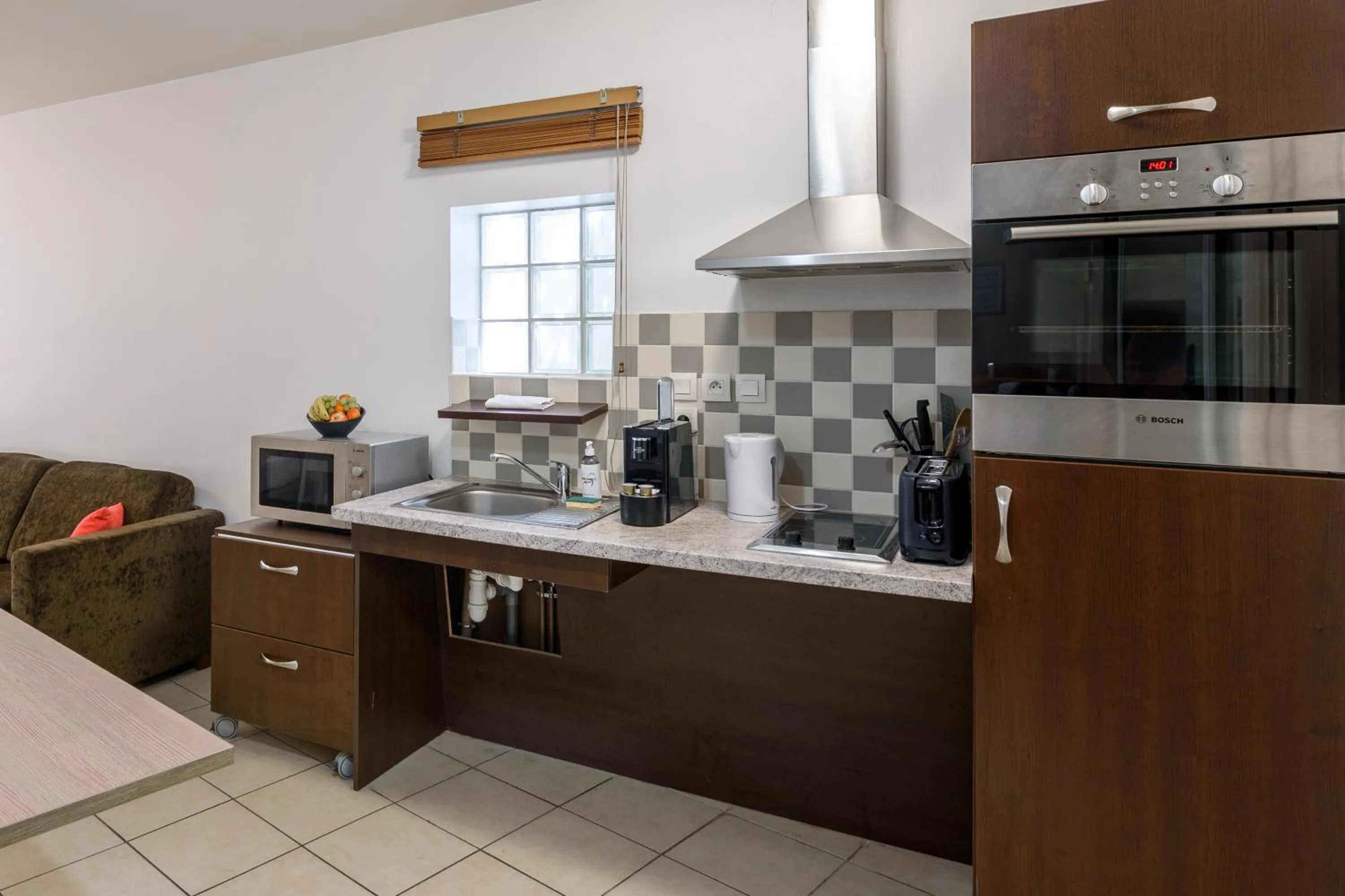 Kitchen or kitchenette in Residhotel Toulouse Centre