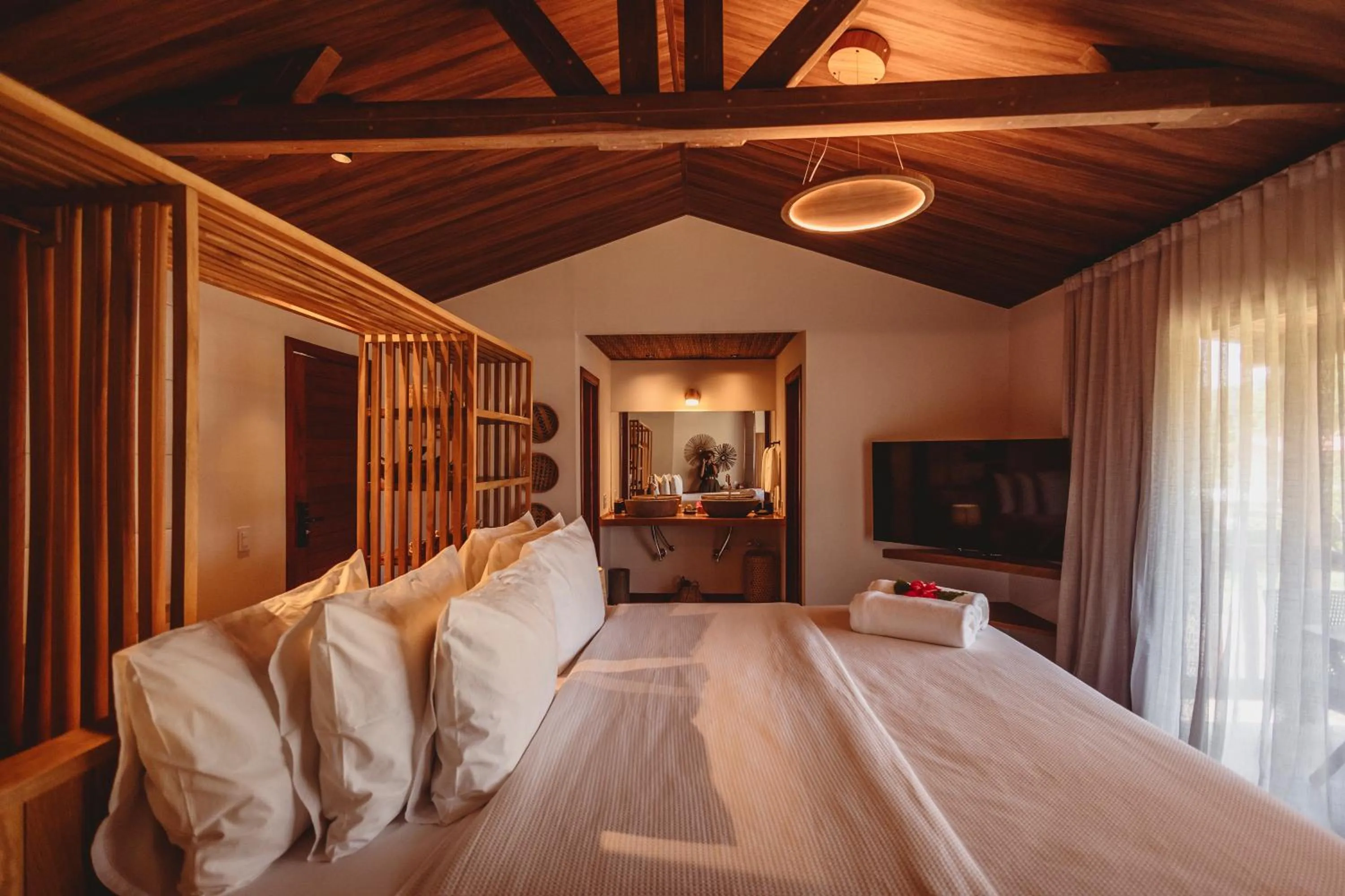 Bed in Pousada Moana