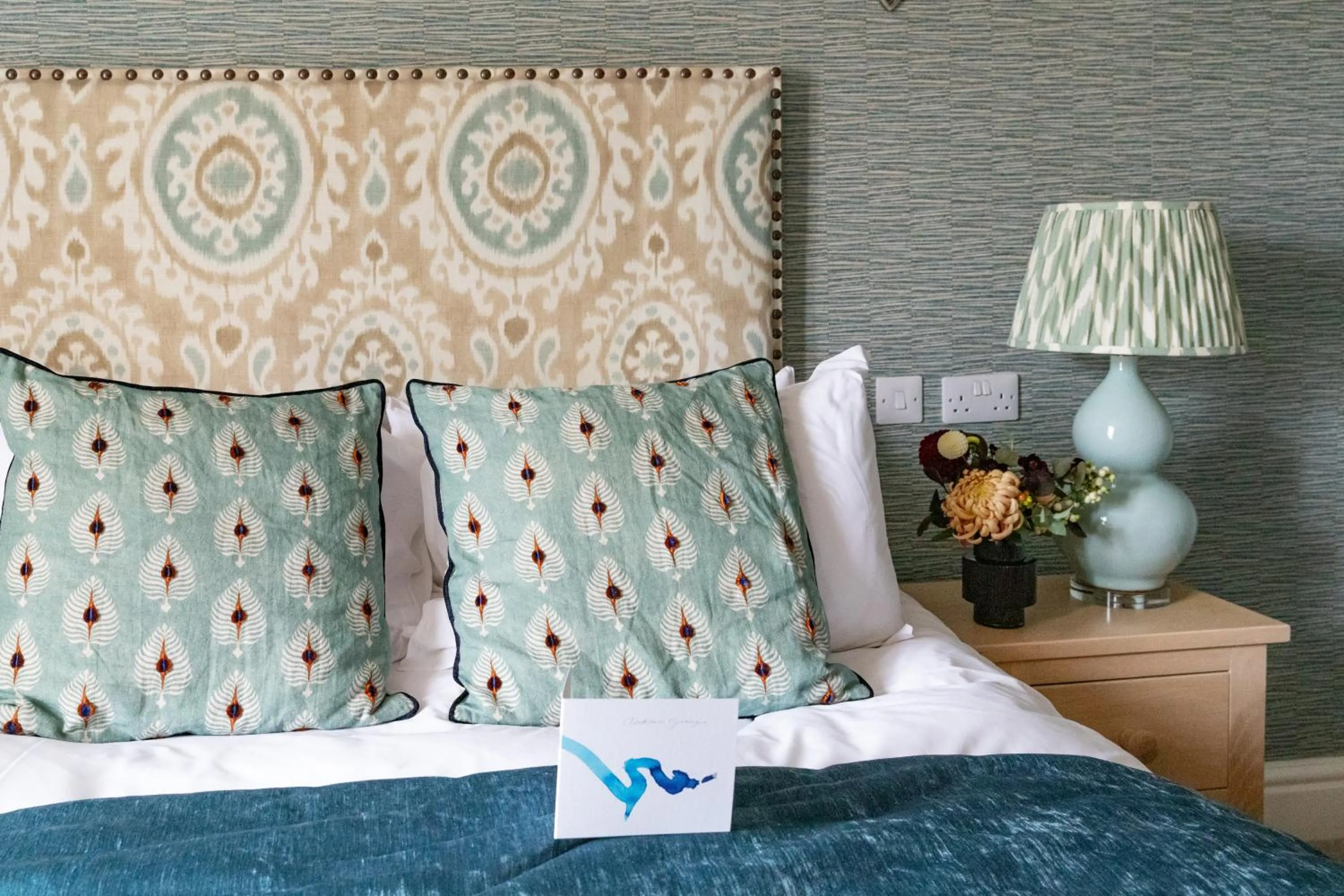 Decorative detail, Bed in Tickton Grange Hotel