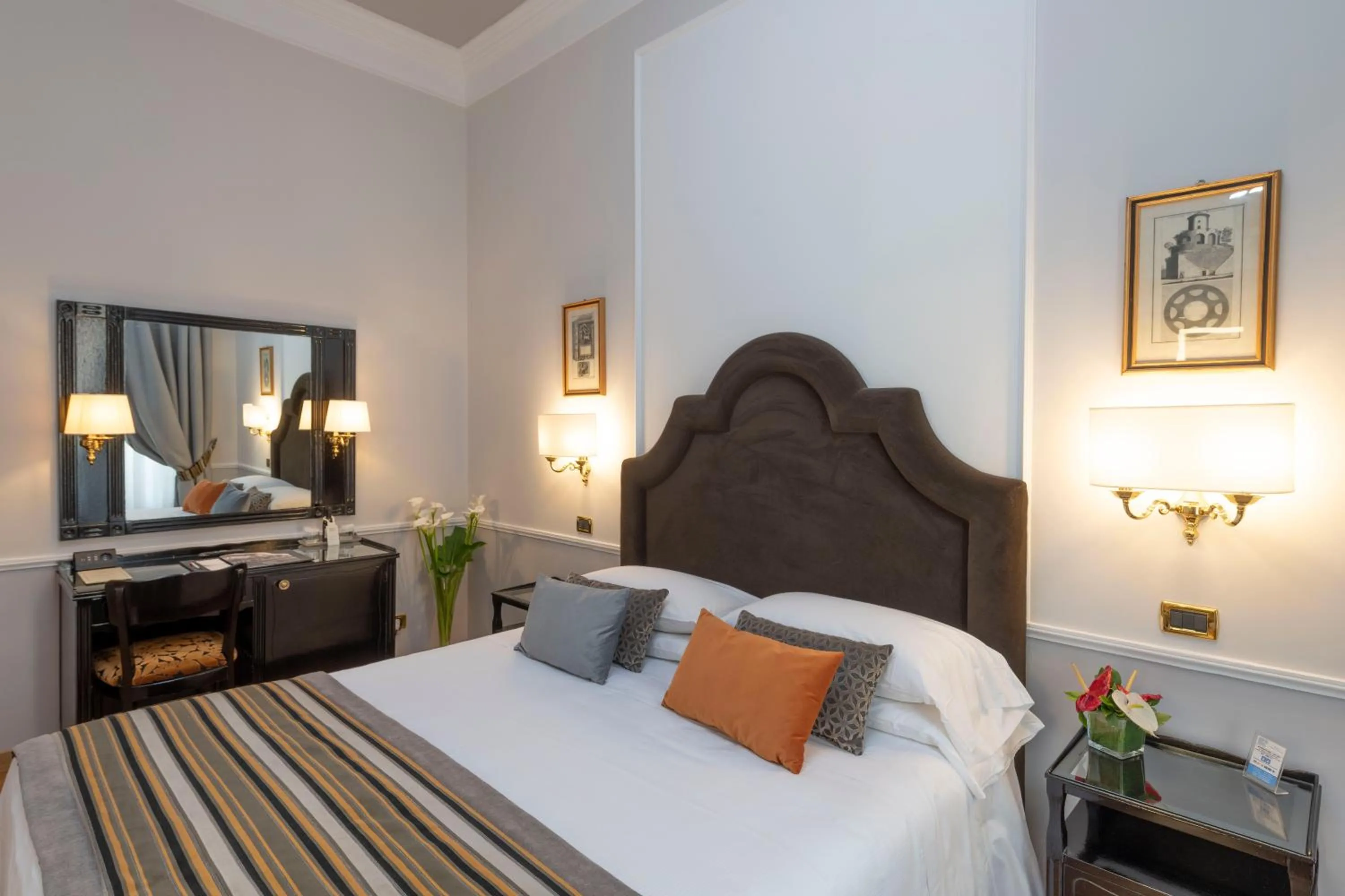 Bedroom, Bed in Bettoja Hotel Massimo d'Azeglio