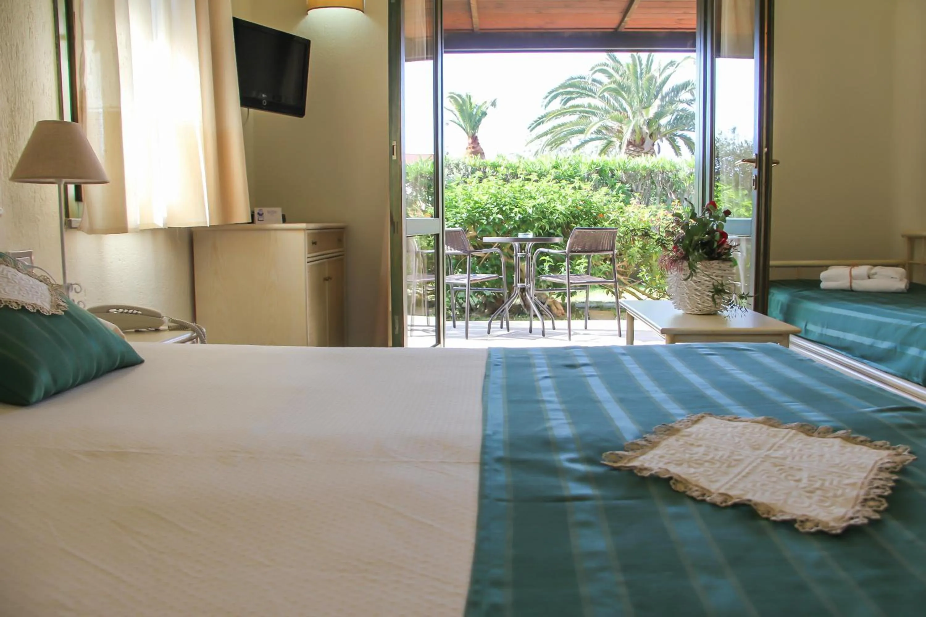 Decorative detail, Bed in Albaruja Hotel