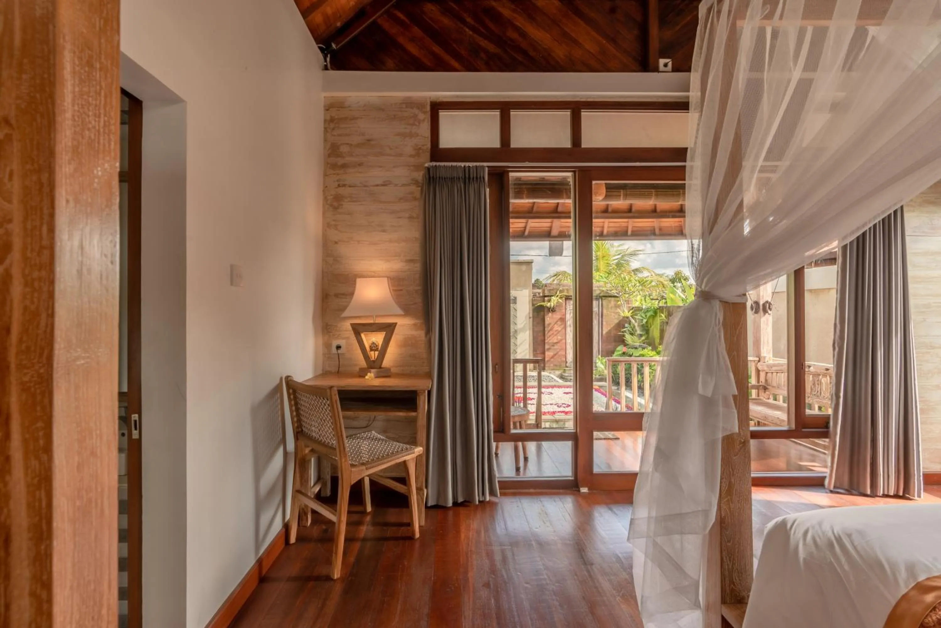 Seating area, Bed in Sridewi Villas Ubud