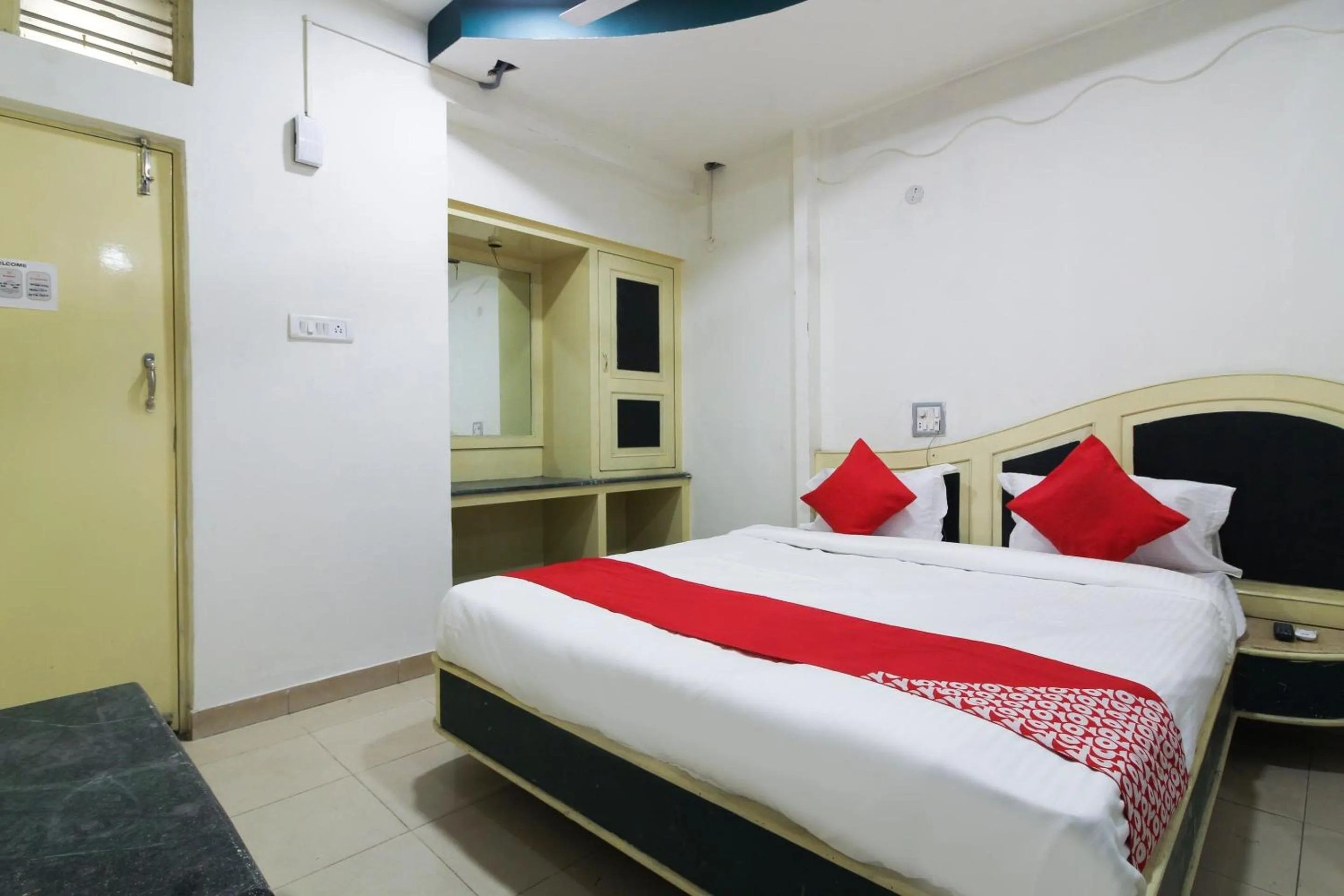 Bedroom, Bed in Hotel O by OYO V Square