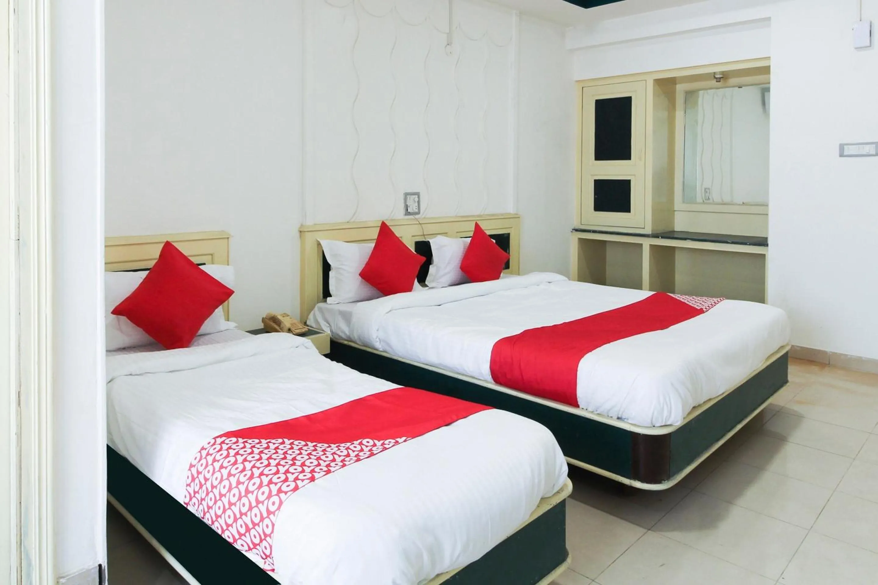 Bedroom, Bed in Hotel O by OYO V Square