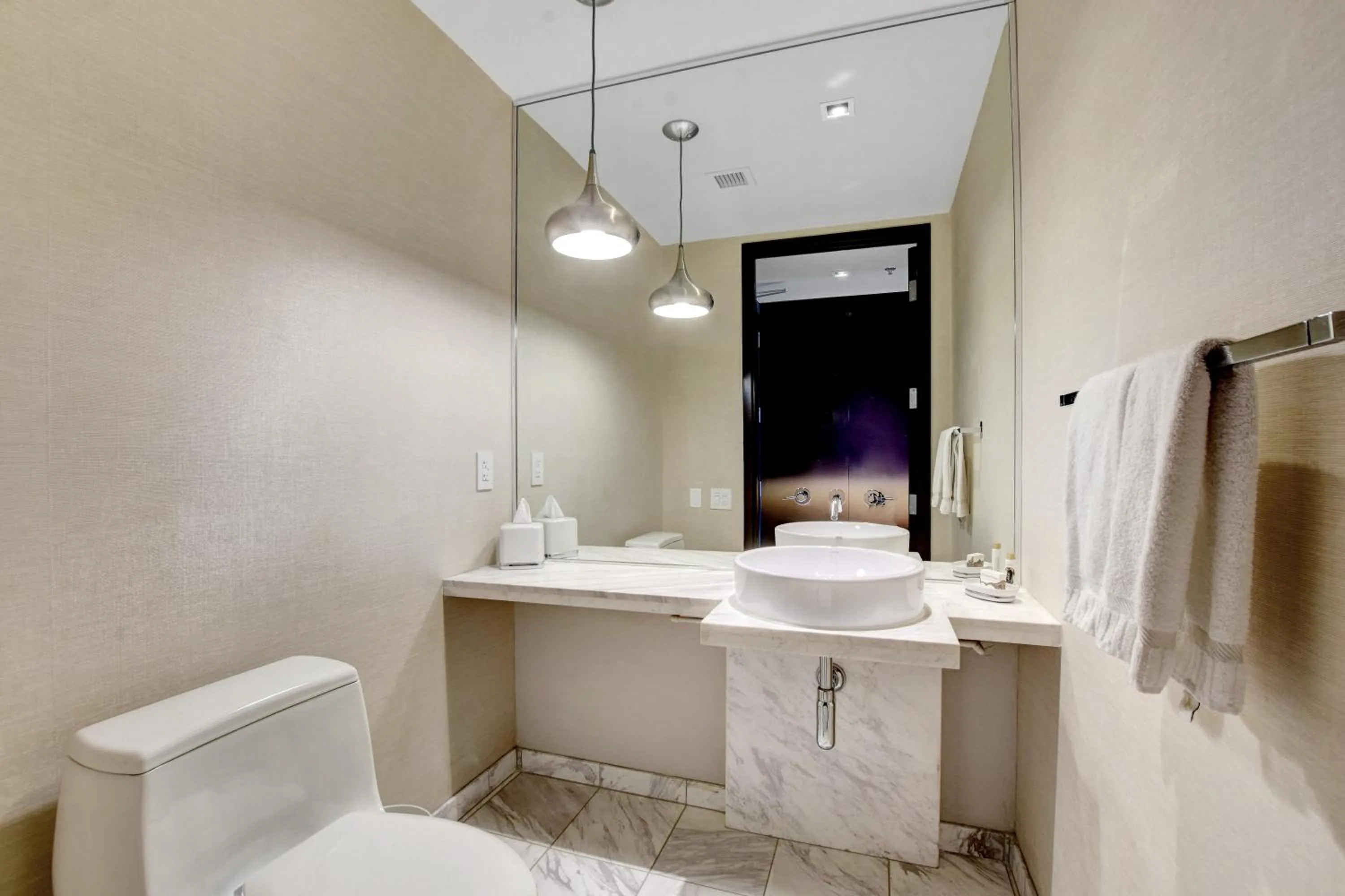 Bathroom in Private Luxury Panoramic Suite at Palms Place