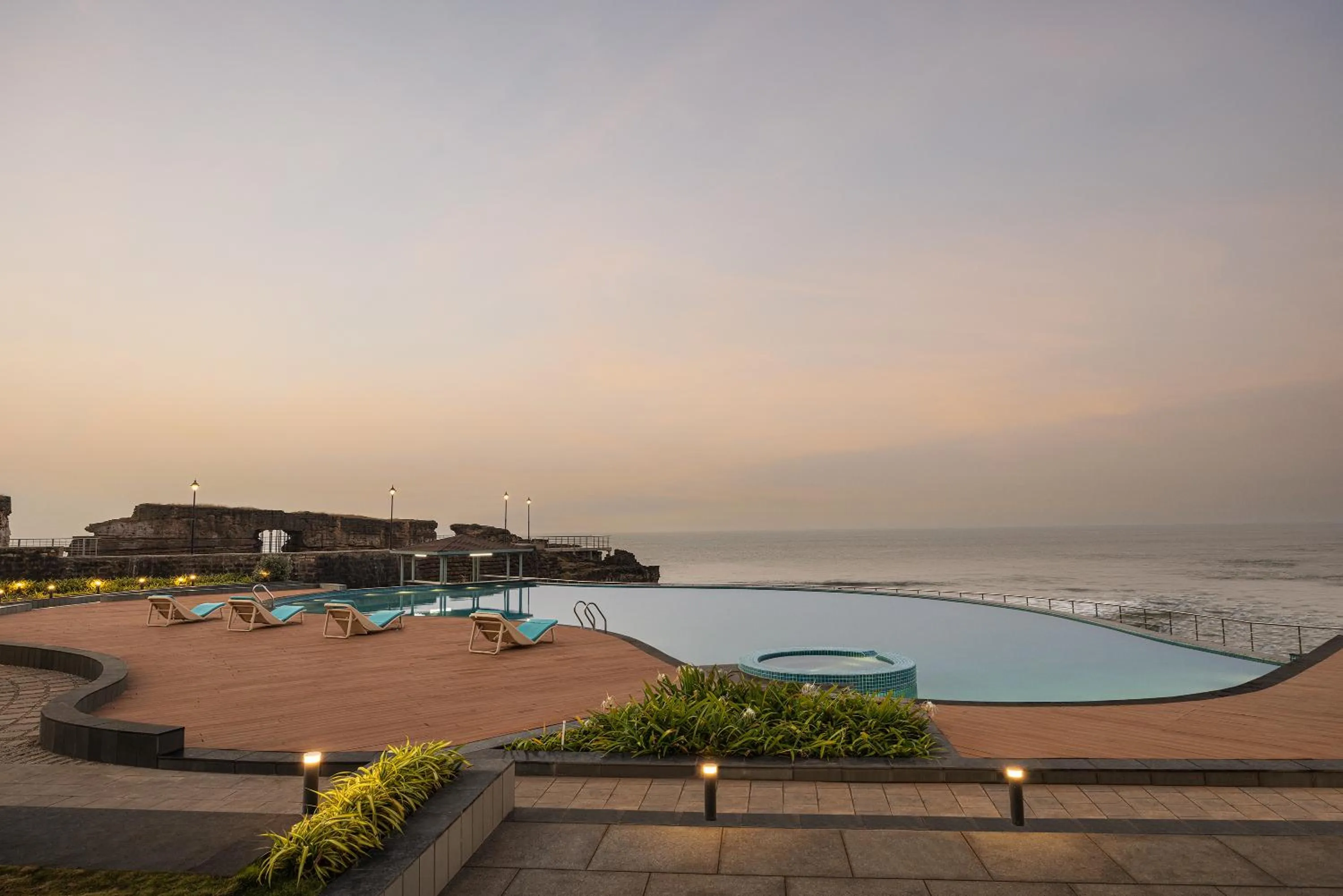 Seating area in Ginger Diu, Jalandhar Beach
