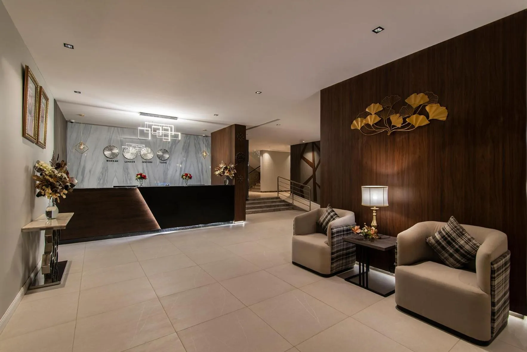 Lobby or reception in Enala Hotel Apartments- Tabuk