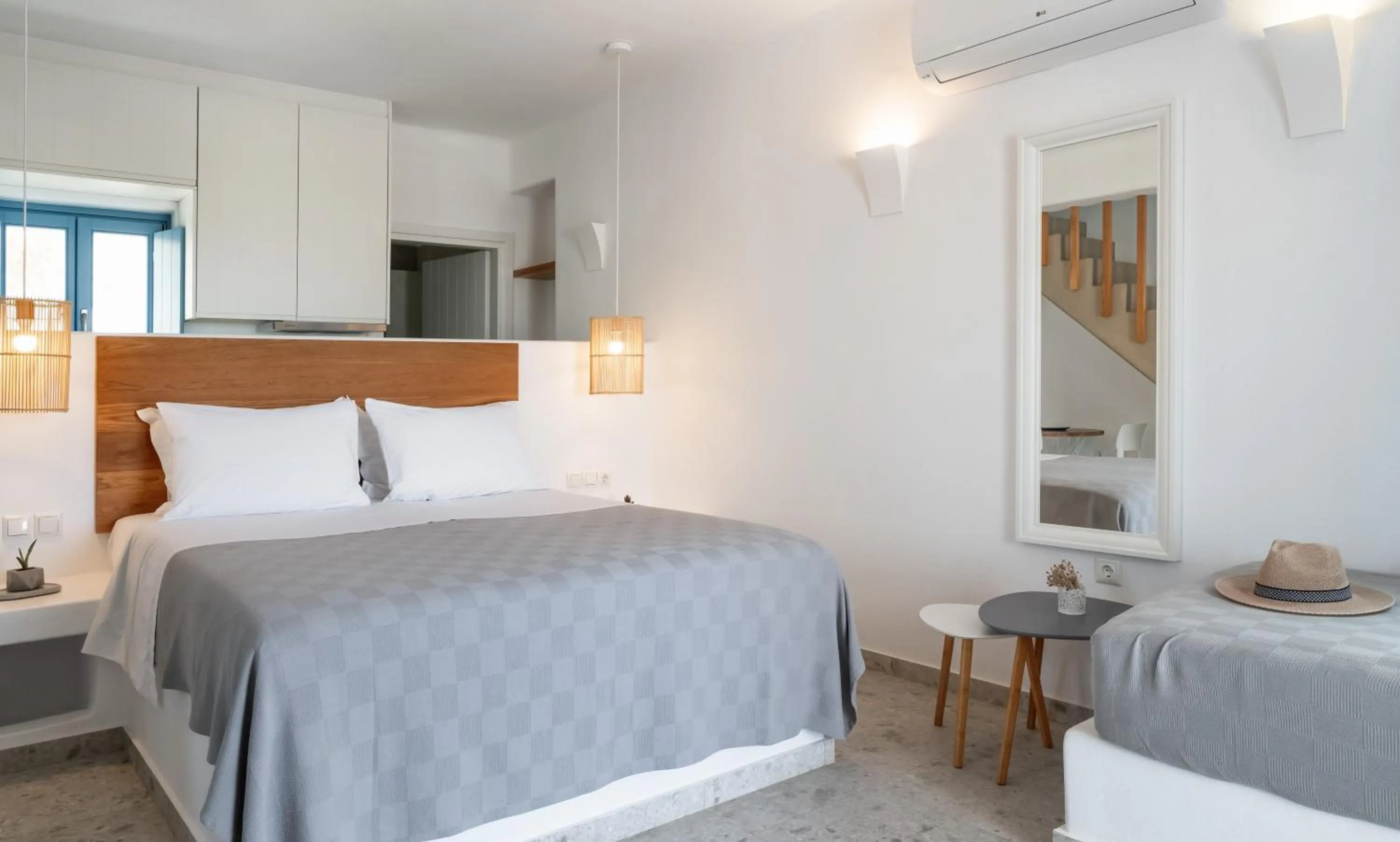 Bed in Camvillia Donoussa Village Suites