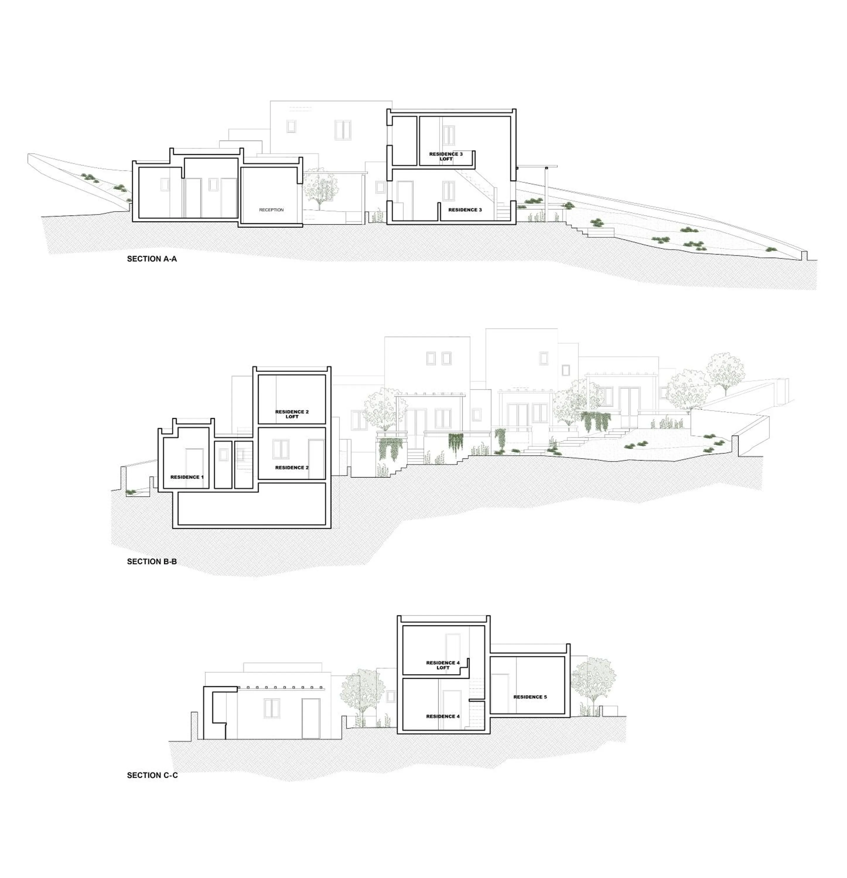 Floor plan in Camvillia Donoussa Village Suites
