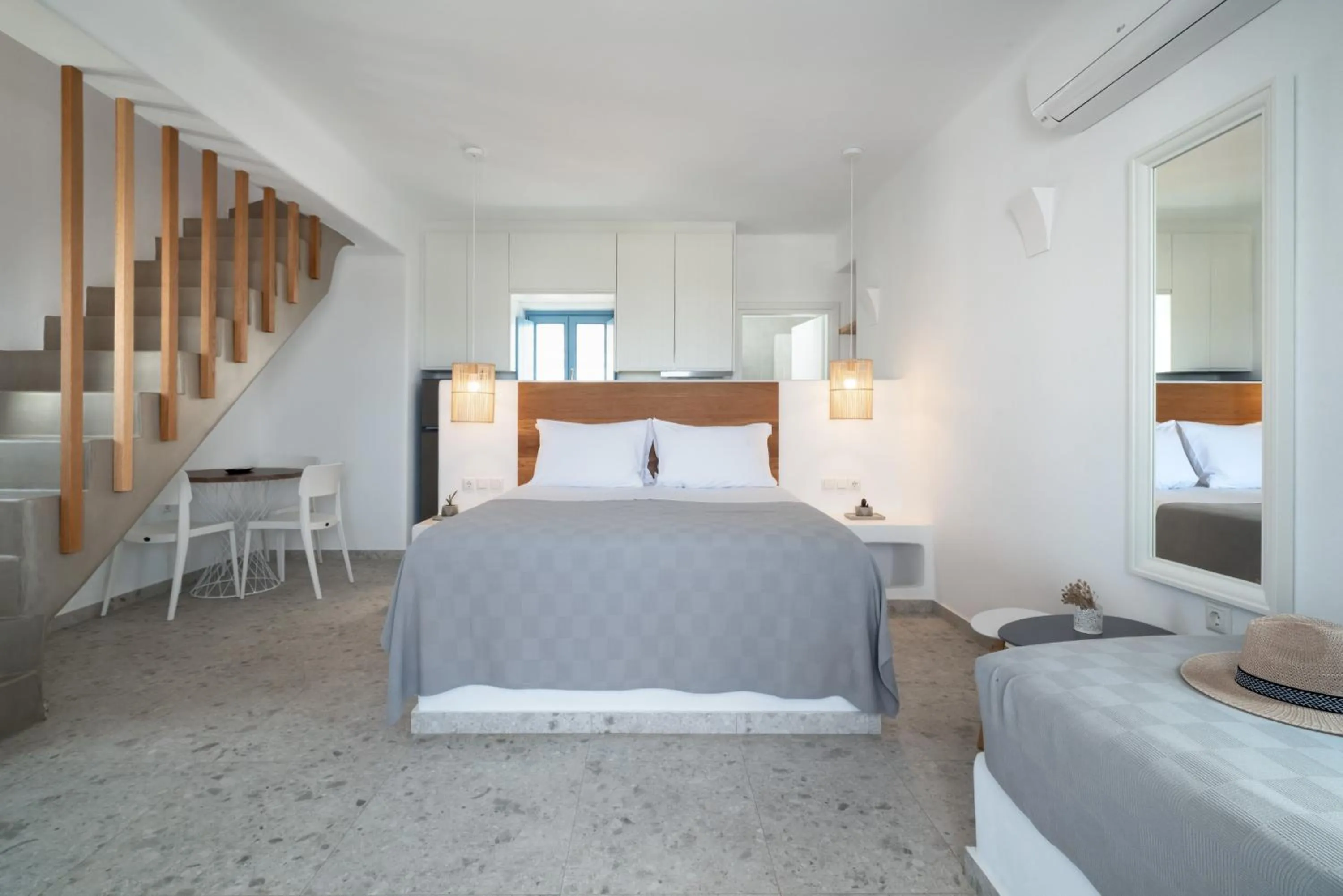 Bed in Camvillia Donoussa Village Suites