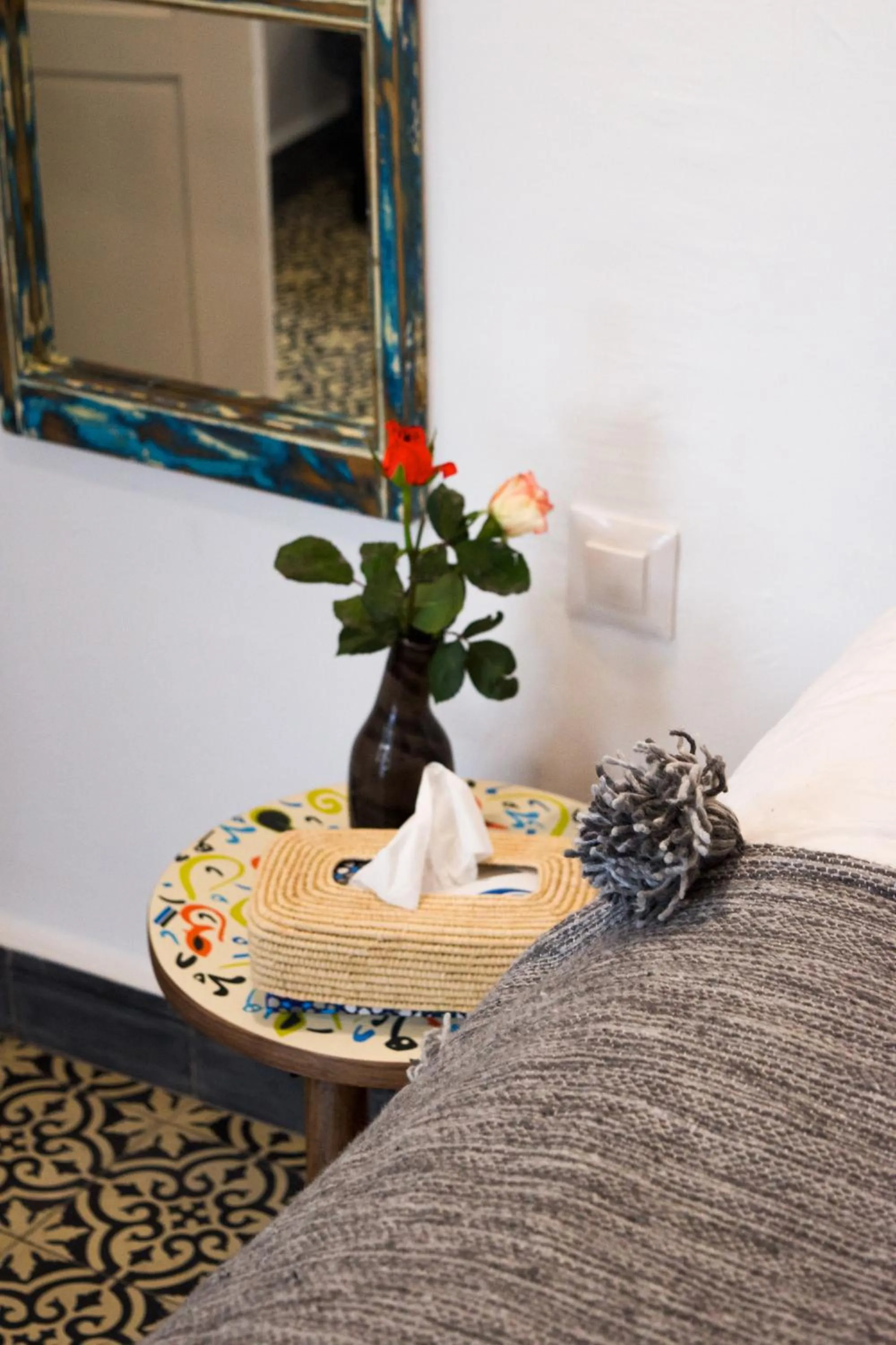 Bed in Riad Le Khan Mogador