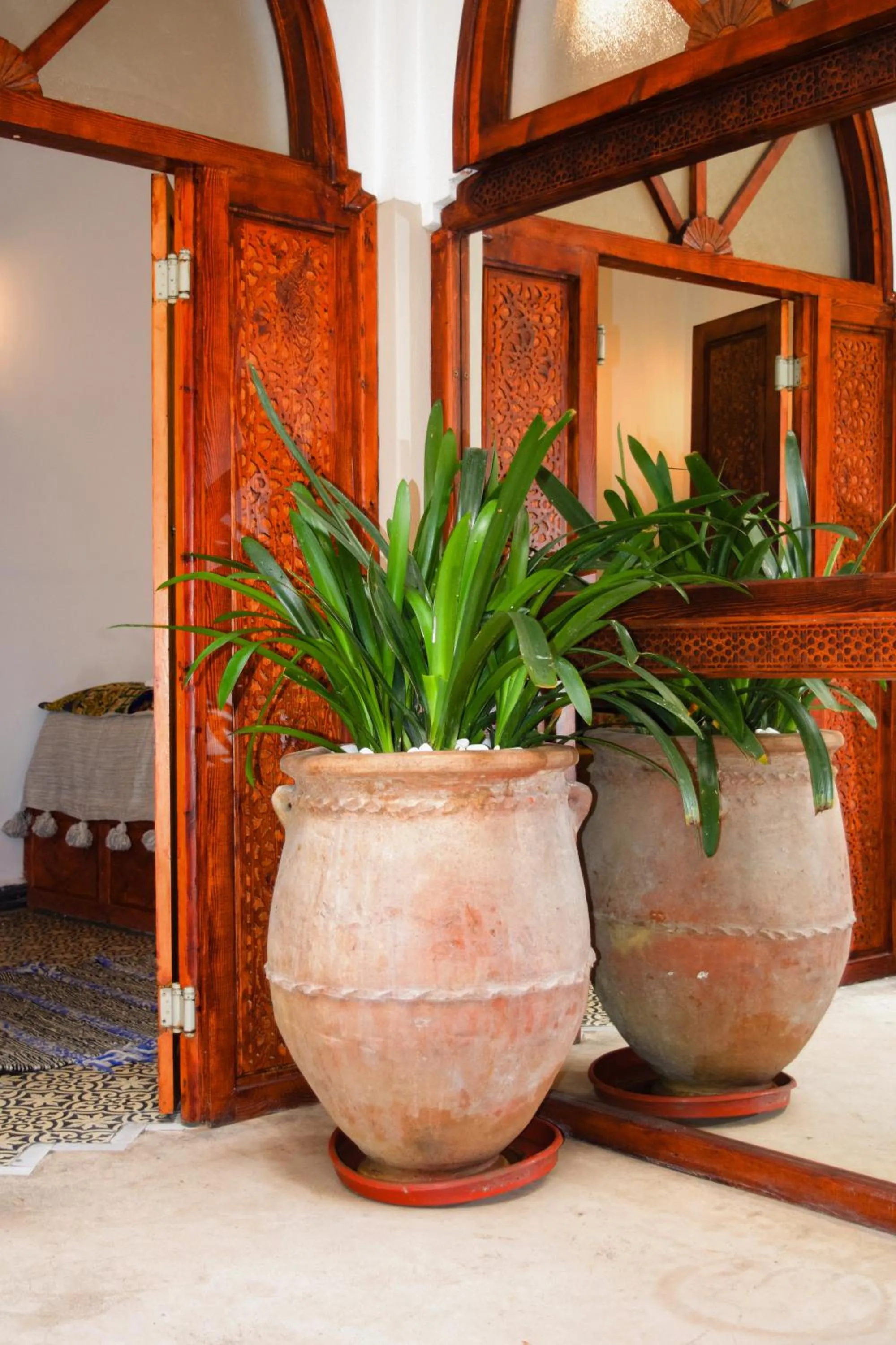 Decorative detail in Riad Le Khan Mogador