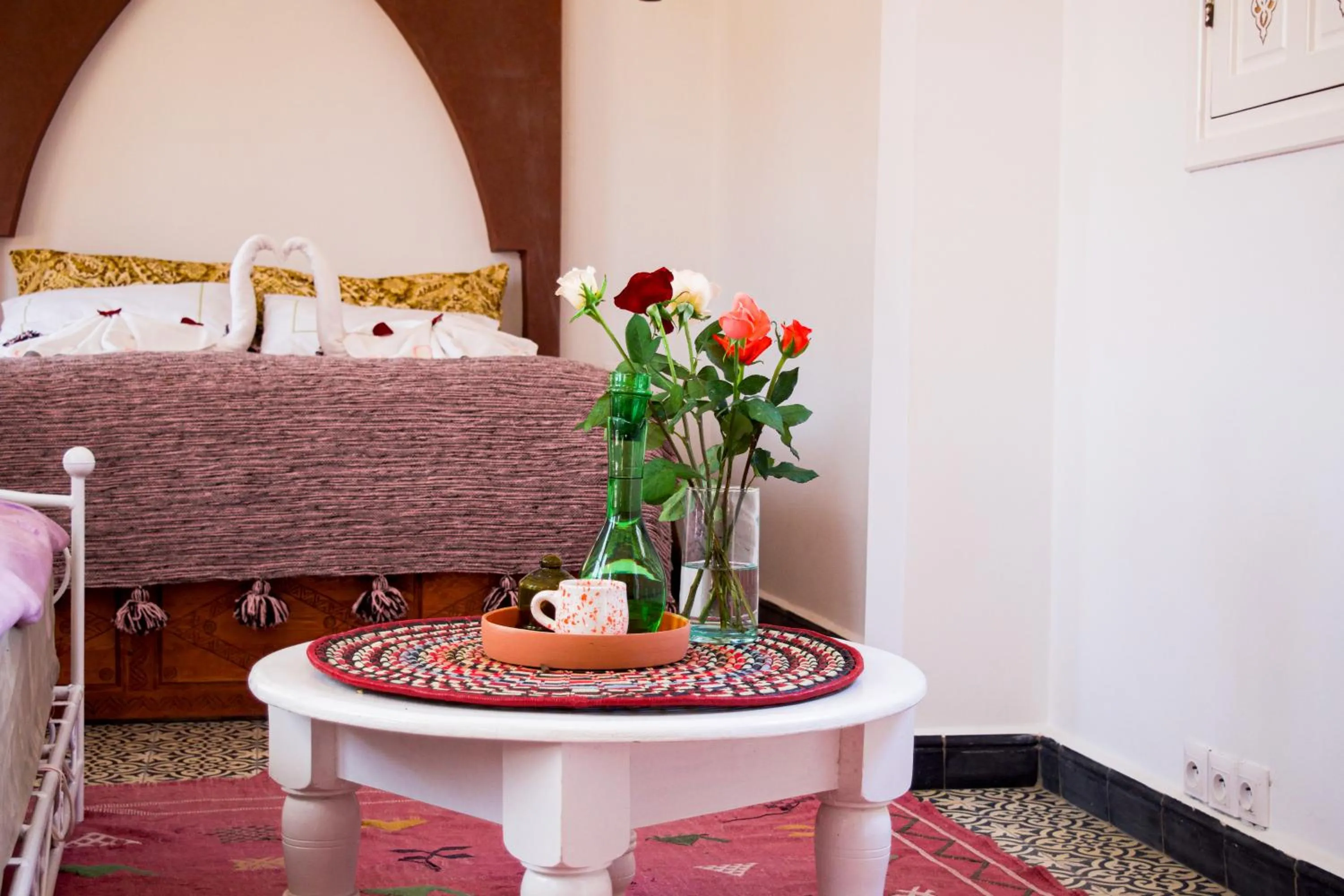 Bed in Riad Le Khan Mogador