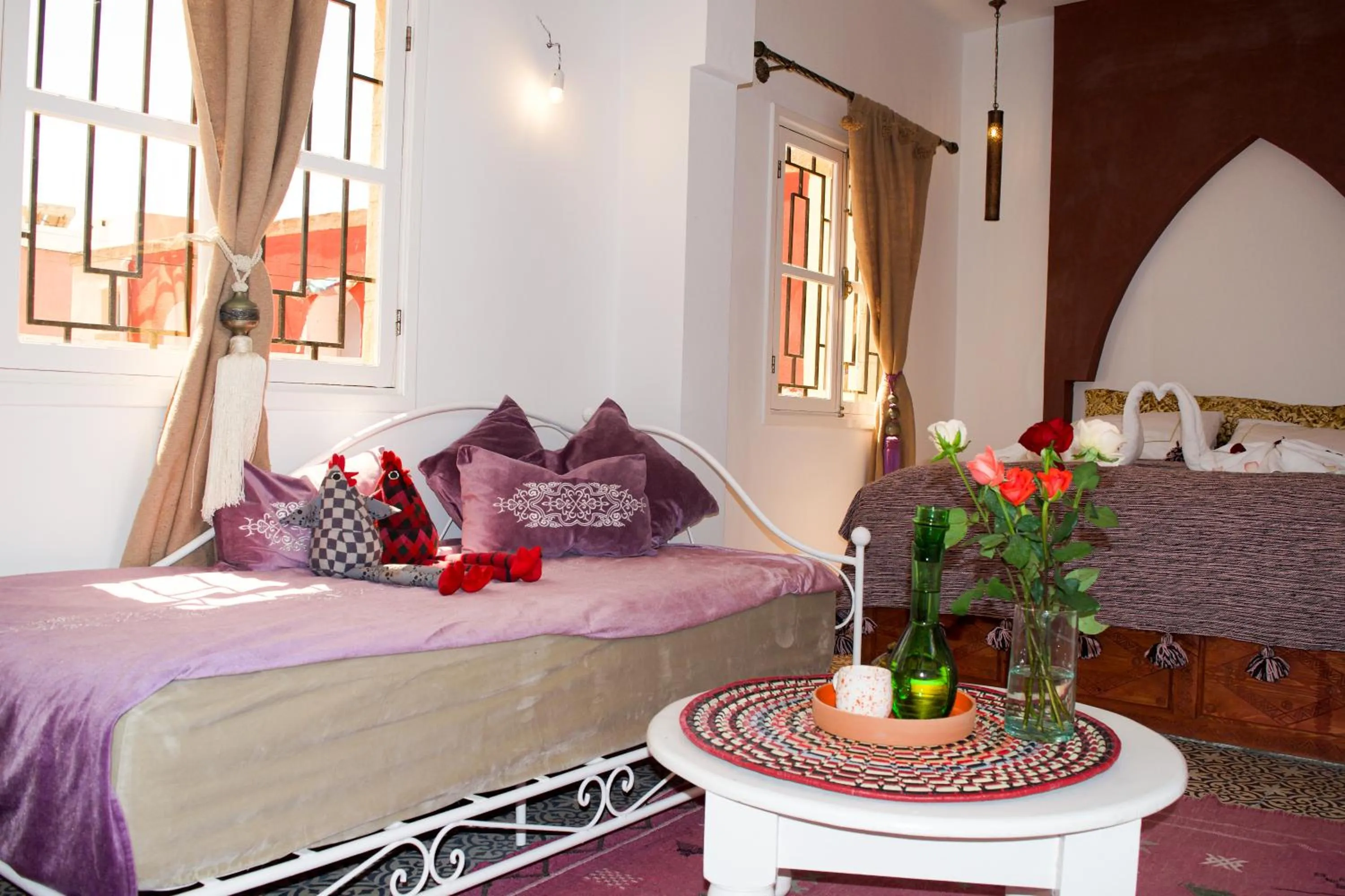 Bed in Riad Le Khan Mogador