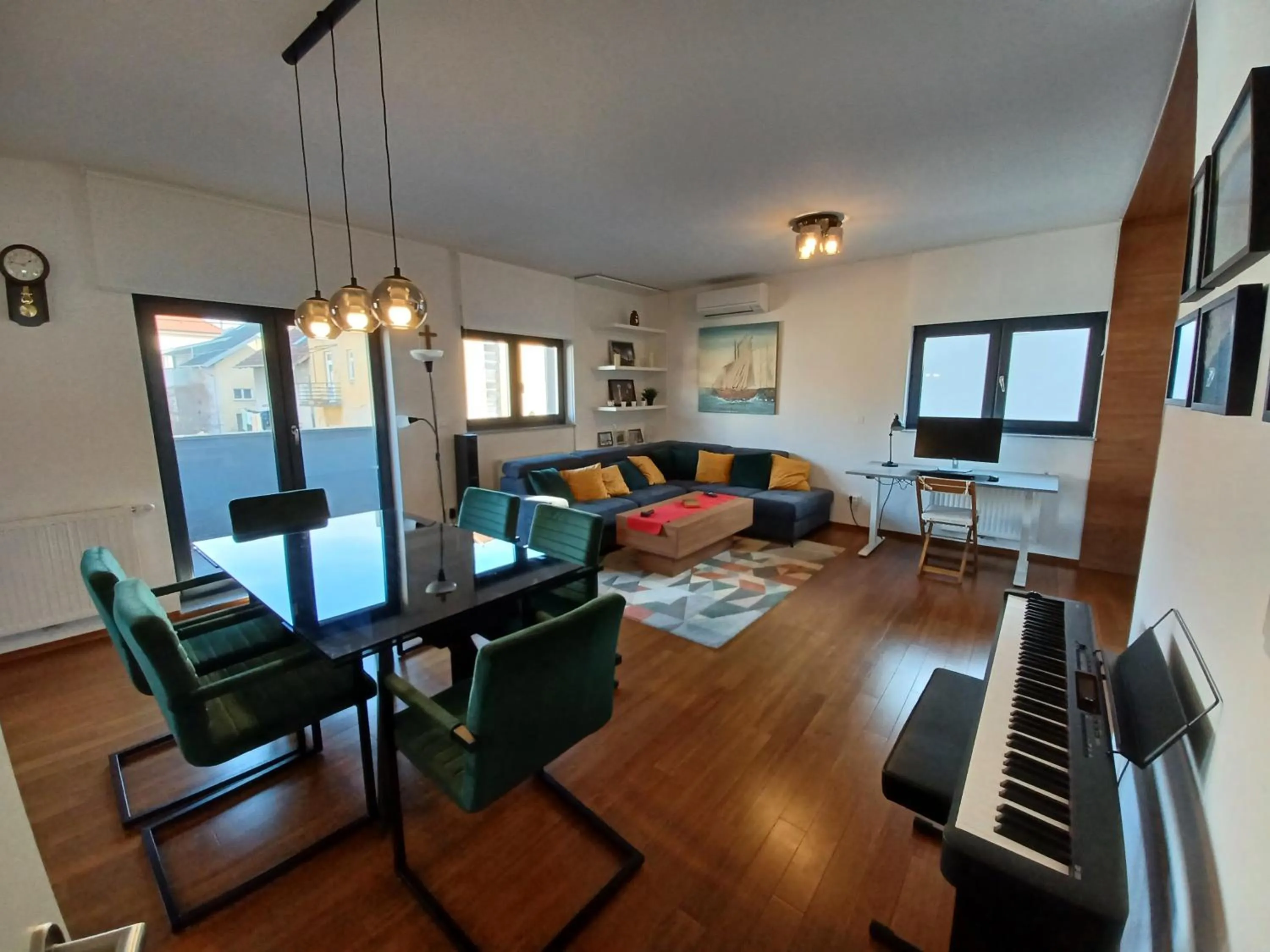 Living room in Modern 4-Star luxury apt - WFH Ready, Free Parking