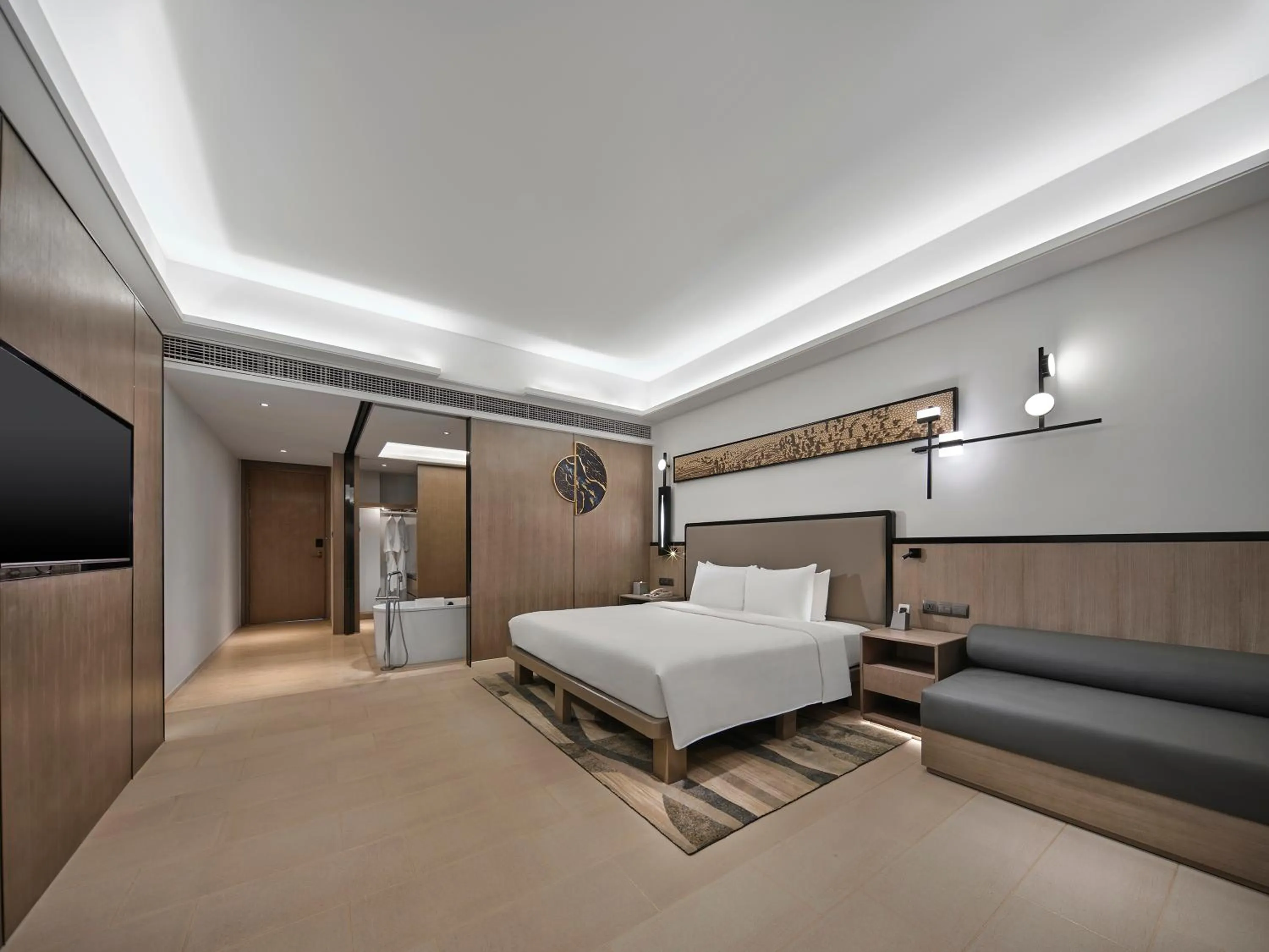 Photo of the whole room, Bed in Wanda Realm Resort Sanya Haitang Bay